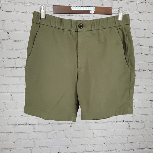 Everlane Green Uniform Twill Stretch Mid Rise Shorts Size Small S (28x6.5)