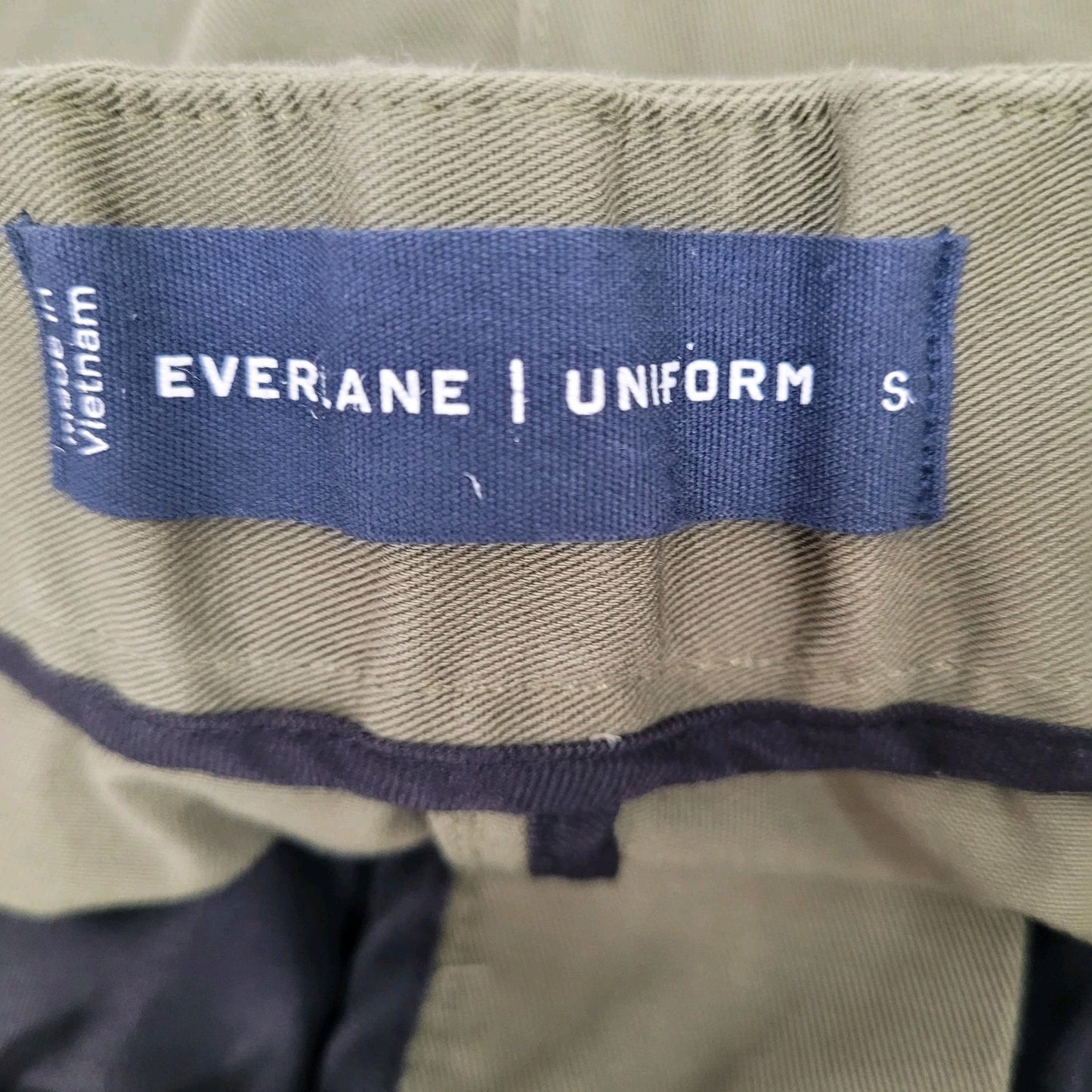 Everlane Green Uniform Twill Stretch Mid Rise Shorts Size Small S (28x6.5)