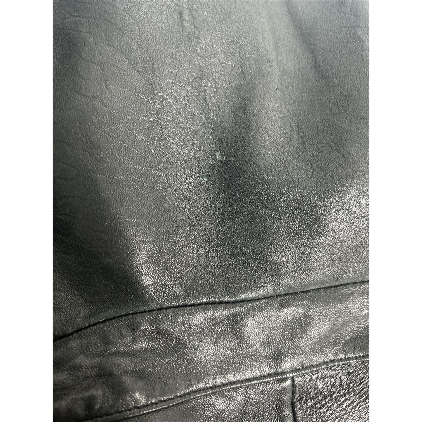 Roundtree & Yorke Black Lambskin Leather Long Sleeve Button Up Men’s Jacket L