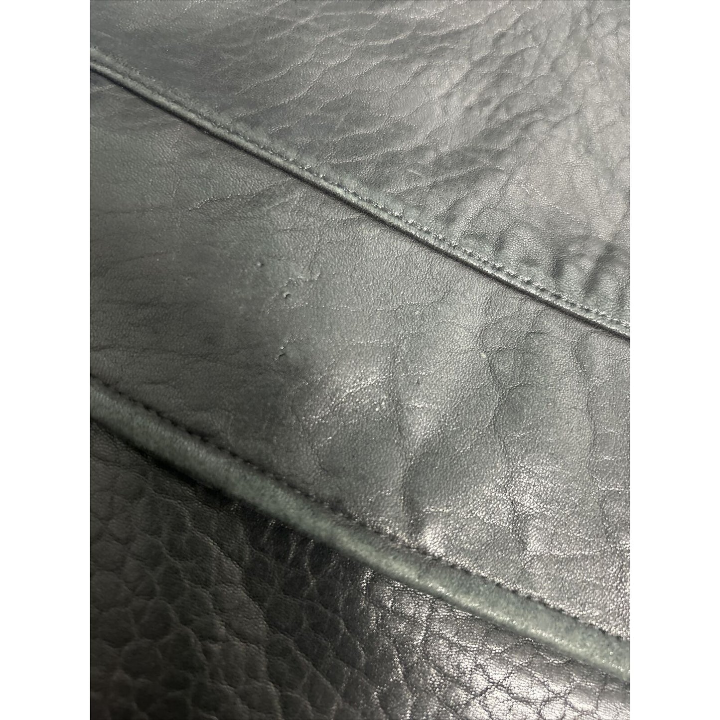 Roundtree & Yorke Black Lambskin Leather Long Sleeve Button Up Men’s Jacket L