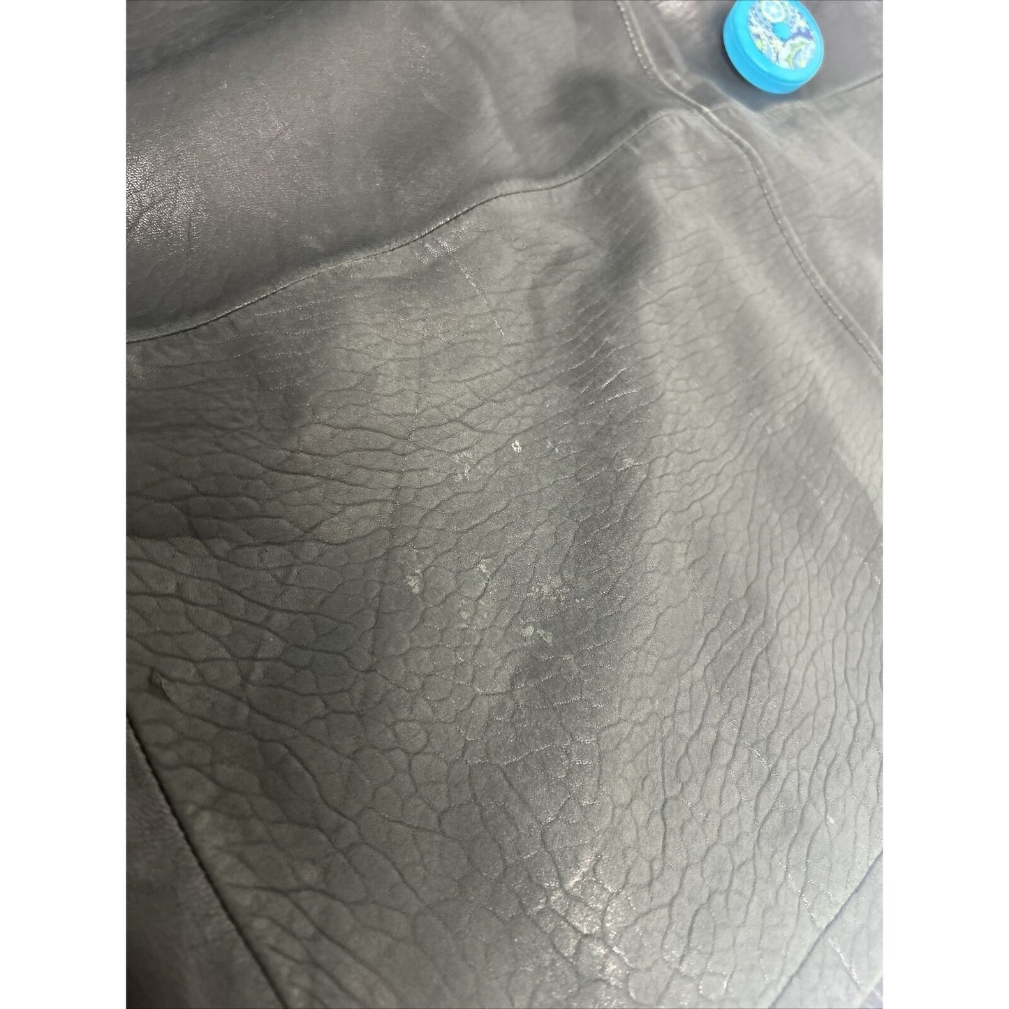 Roundtree & Yorke Black Lambskin Leather Long Sleeve Button Up Men’s Jacket L