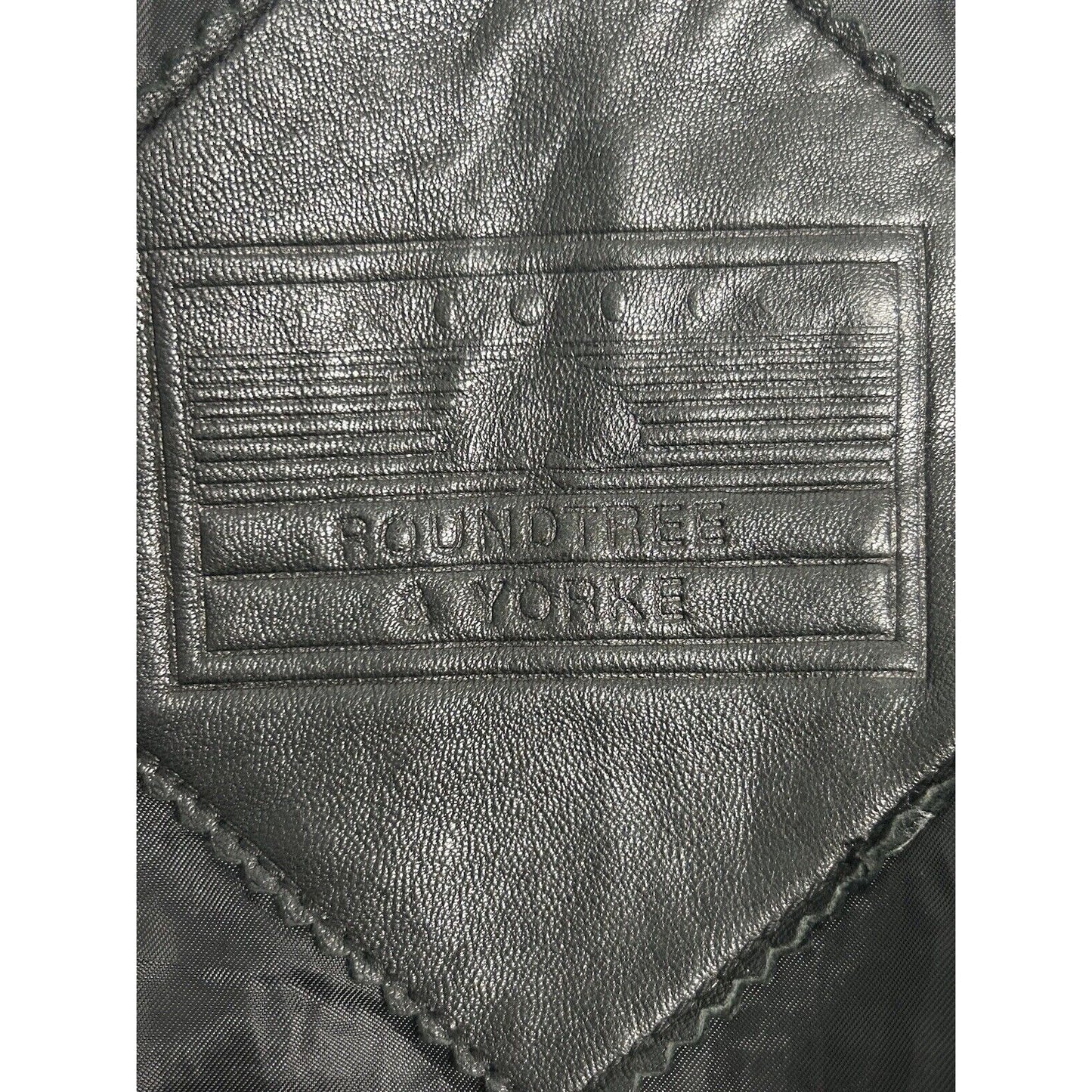 Roundtree & Yorke Black Lambskin Leather Long Sleeve Button Up Men’s Jacket L