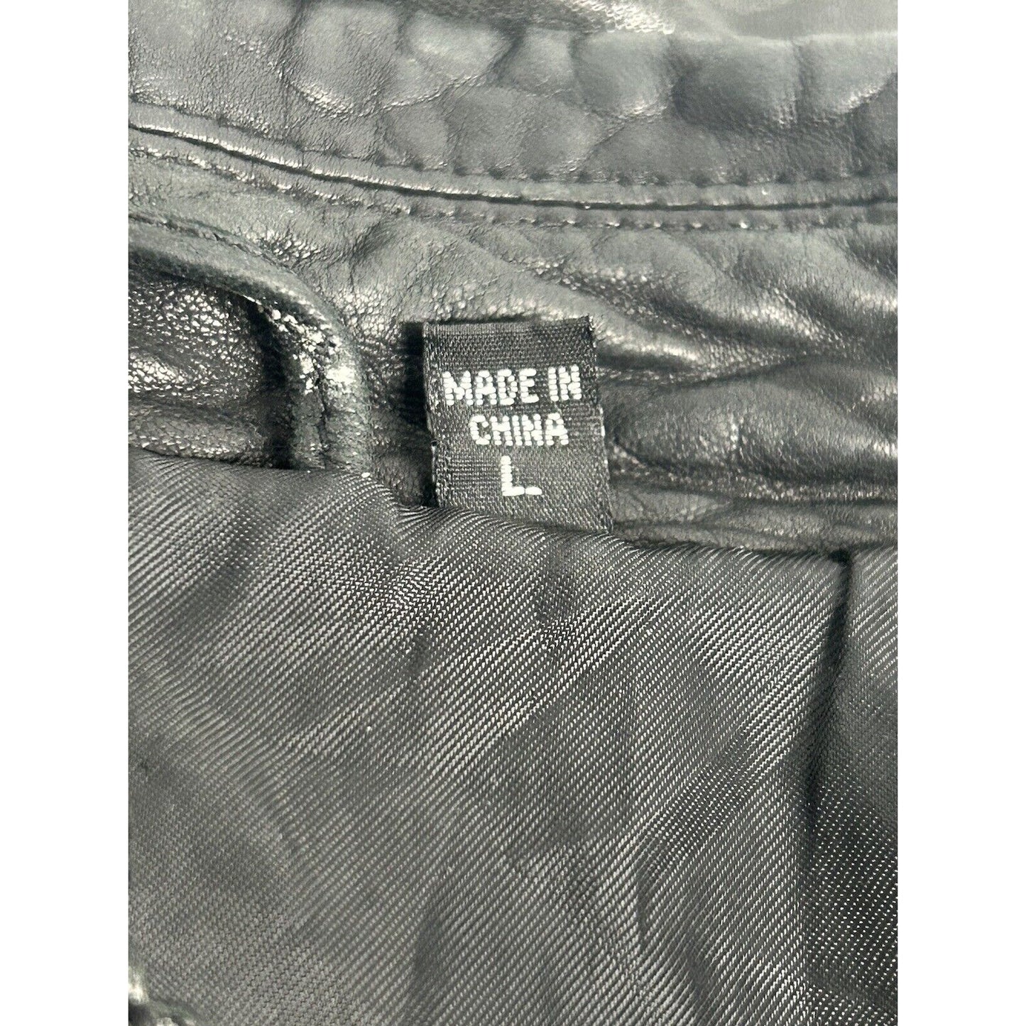 Roundtree & Yorke Black Lambskin Leather Long Sleeve Button Up Men’s Jacket L