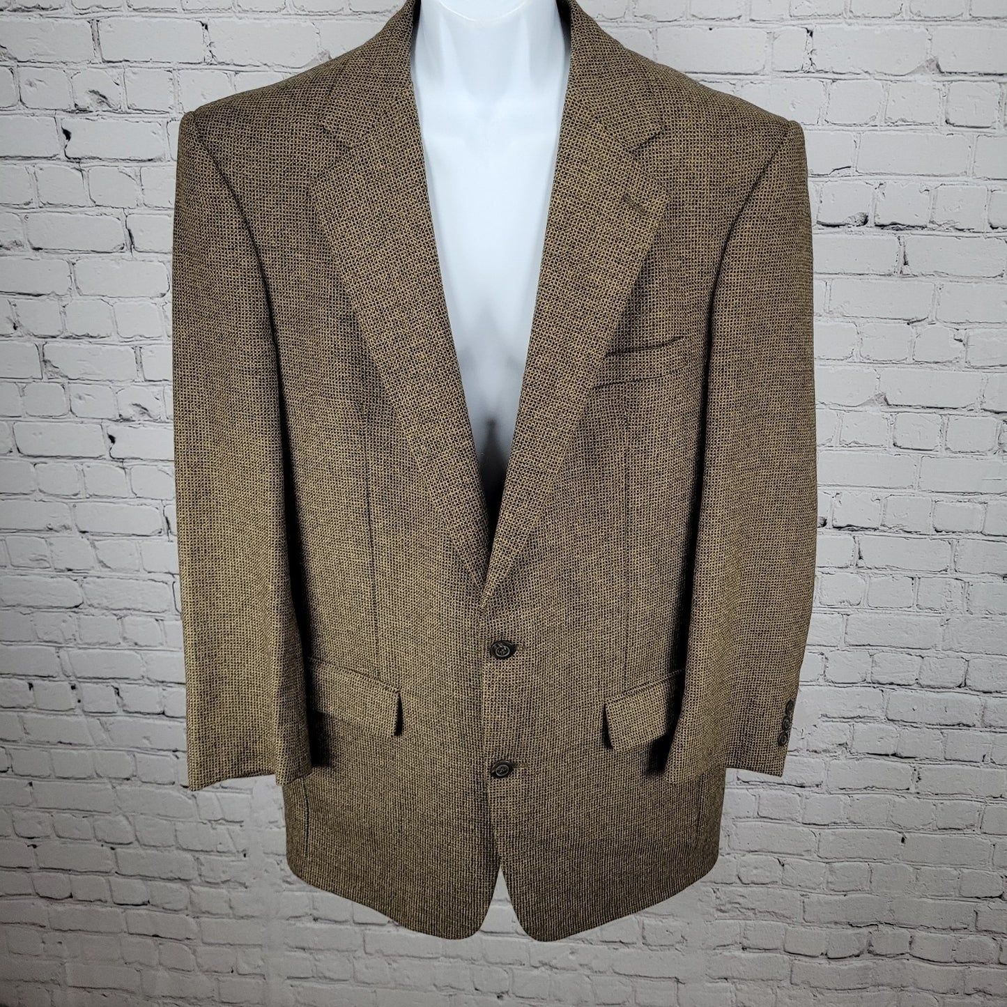 VTG Philbeck's Brown 2 Button Notch Ventless Blazer Sport Coat USA Made Size 42