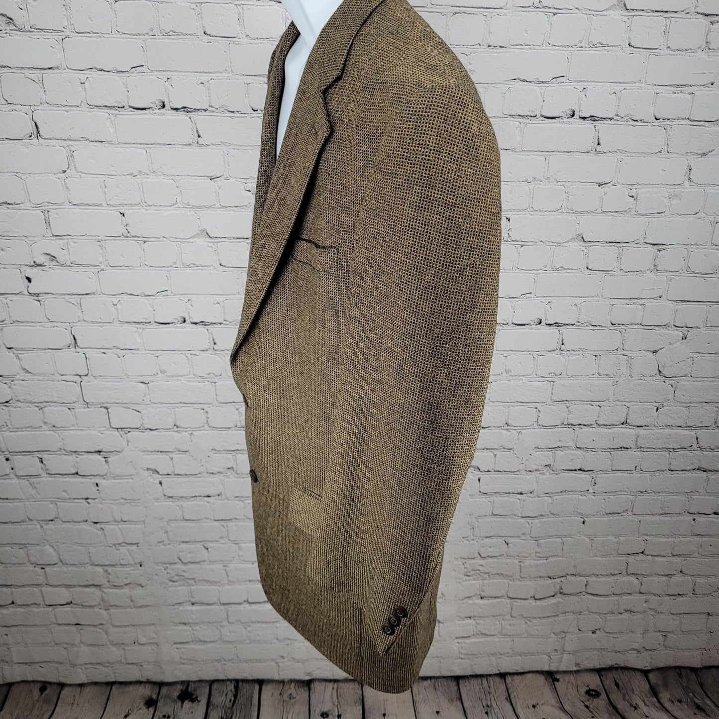VTG Philbeck's Brown 2 Button Notch Ventless Blazer Sport Coat USA Made Size 42