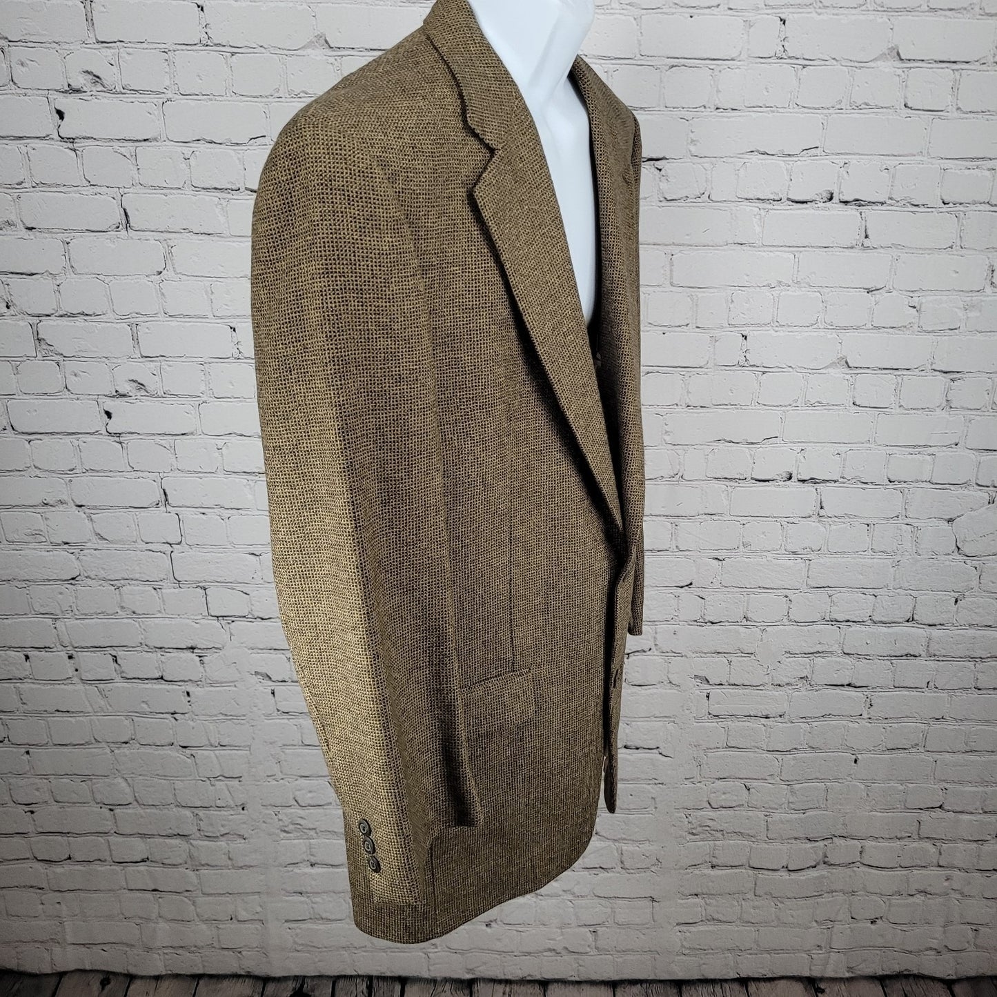 VTG Philbeck's Brown 2 Button Notch Ventless Blazer Sport Coat USA Made Size 42