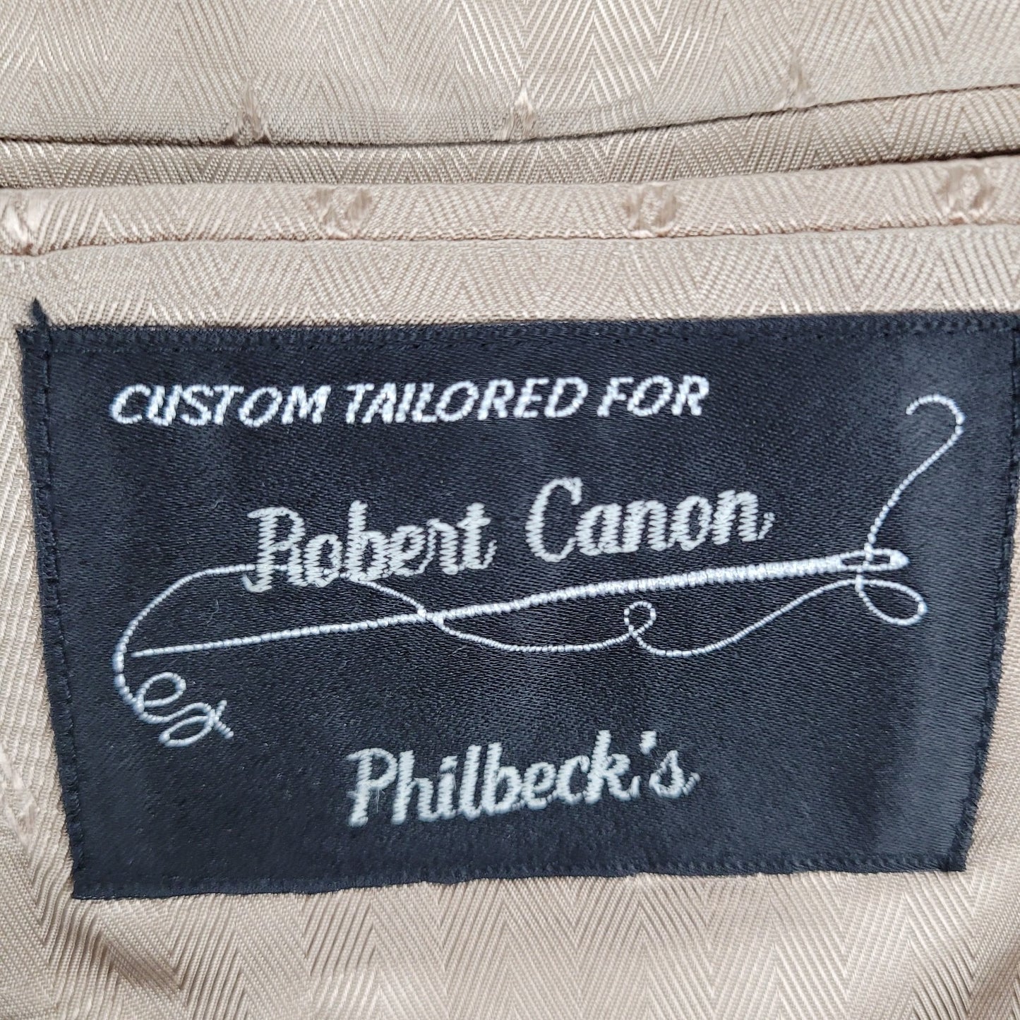 VTG Philbeck's Brown 2 Button Notch Ventless Blazer Sport Coat USA Made Size 42