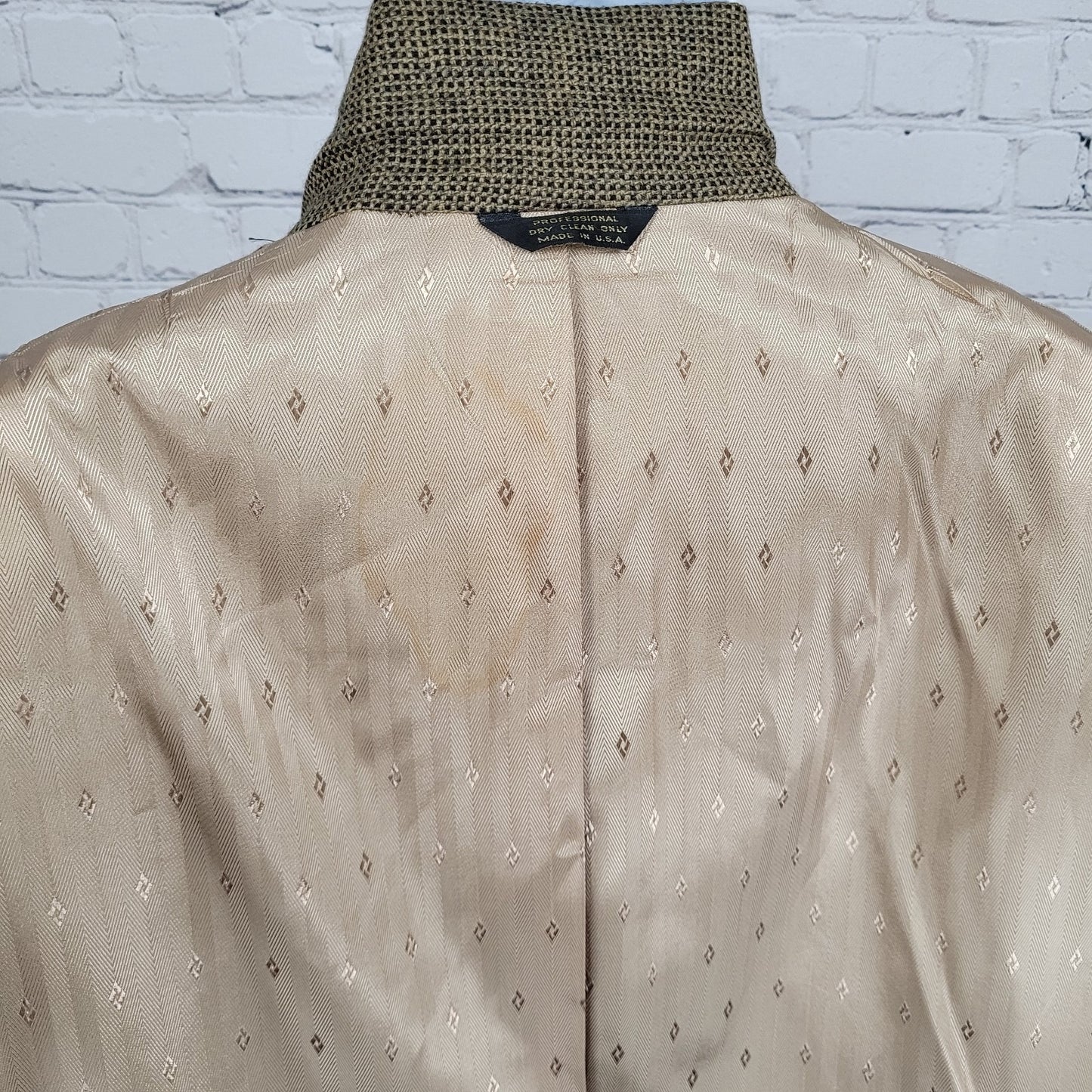 VTG Philbeck's Brown 2 Button Notch Ventless Blazer Sport Coat USA Made Size 42