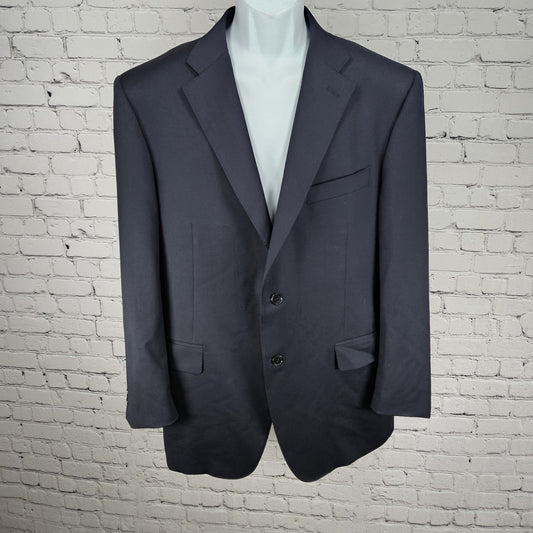 Canali Navy 100% Wool 2 Button Vented Notch Blazer Sport Coat Italy 56 US 46