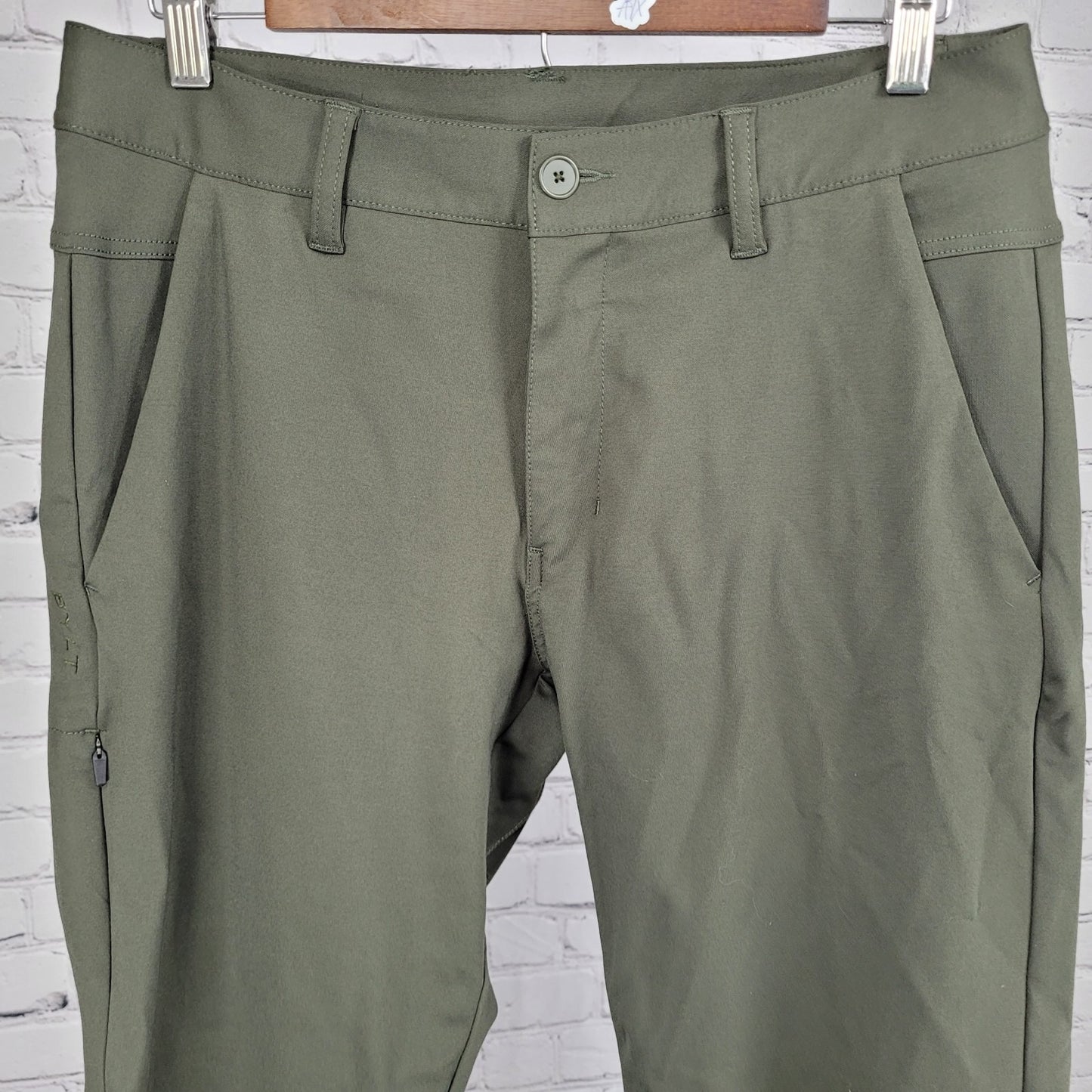 BYLT Green Everyday Pant 2.0 Stretch Tapered Premium Basic Size Medium M (31x30)