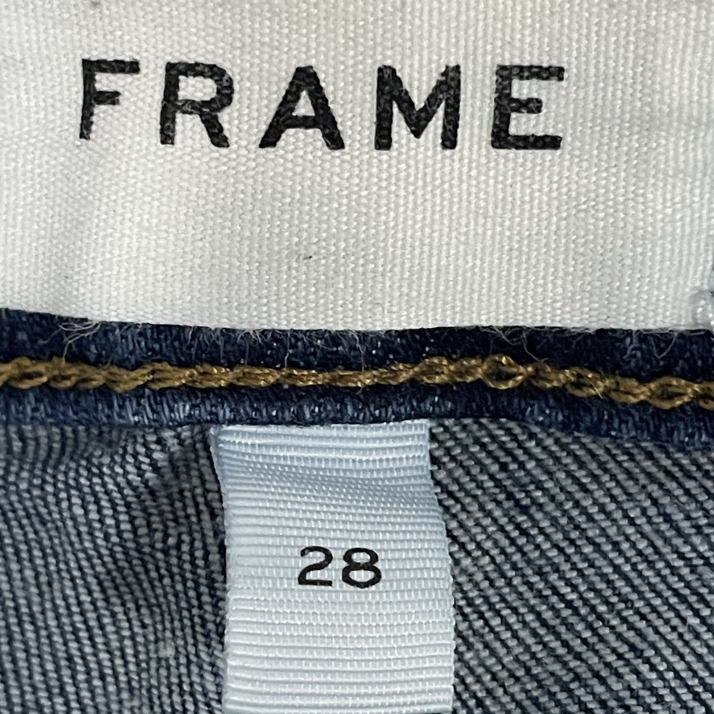Frame Blue Denim Le Garçon Mid Rise Skinny Jeans Stretch Size 28 (32x28.5)