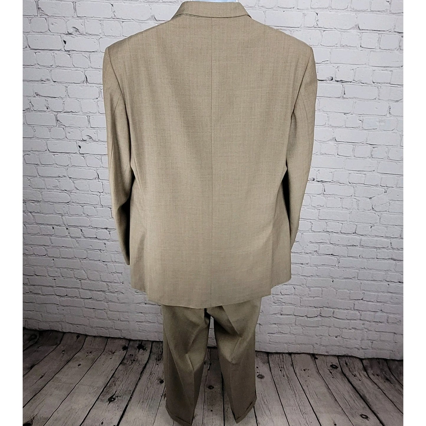 Emidio Tucci El Corte Ingles Tan Italian Wool Full Suit Size 54L US 44L (35x32)