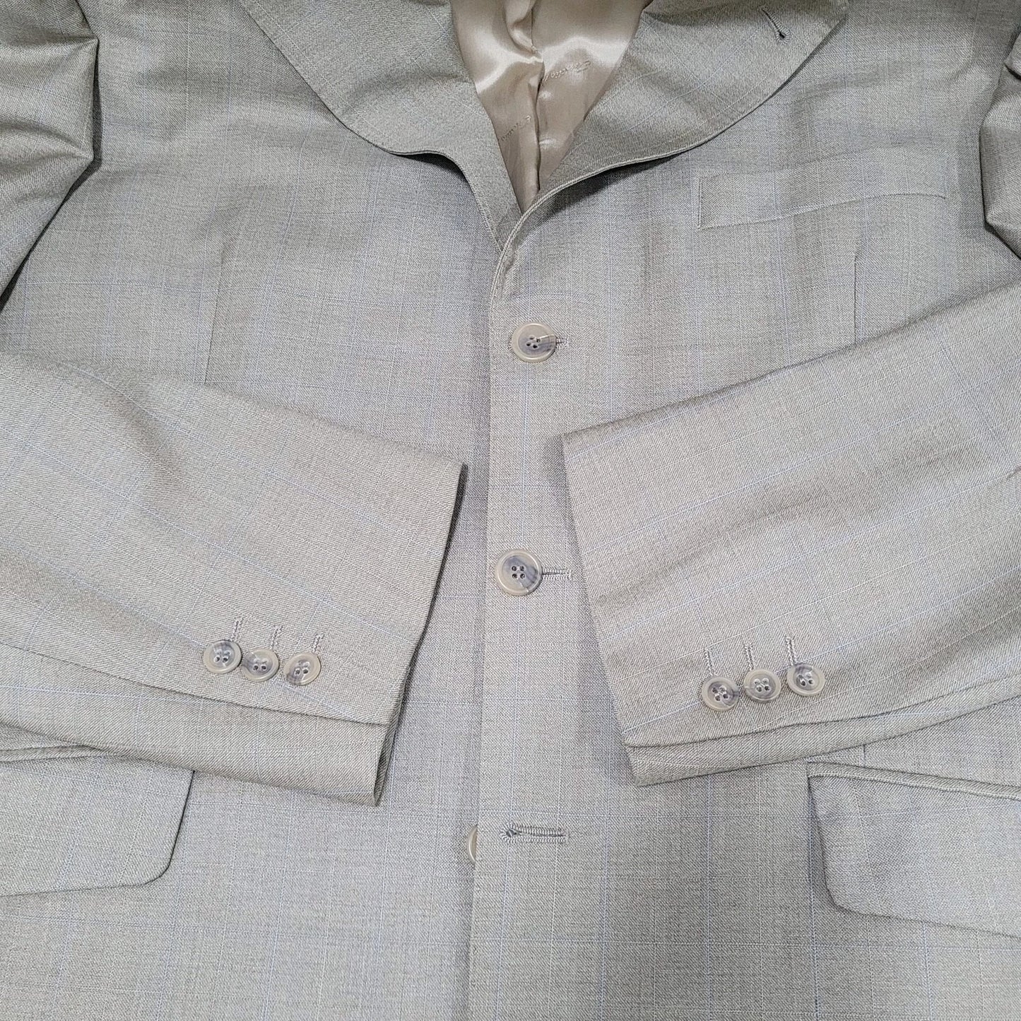 Emidio Tucci El Corte Ingles Tan Italian Wool Full Suit Size 54L US 44L (35x32)