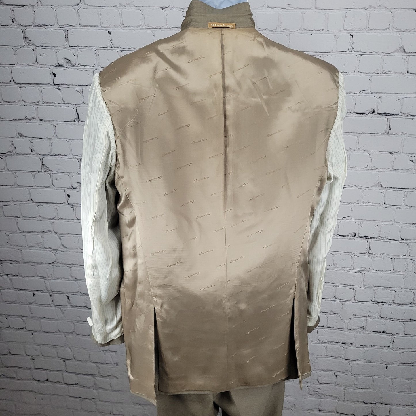 Emidio Tucci El Corte Ingles Tan Italian Wool Full Suit Size 54L US 44L (35x32)