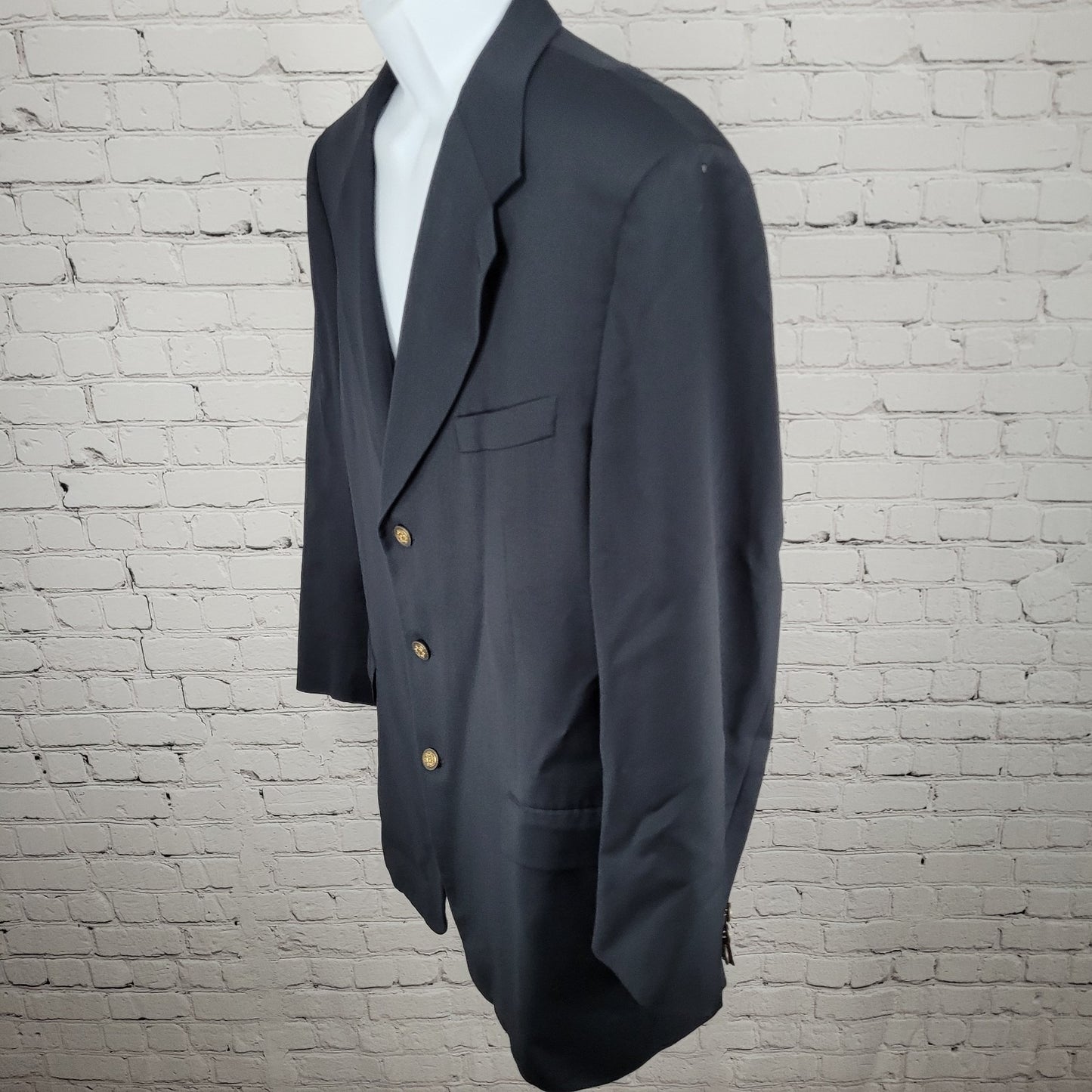 Canali Proposta Navy Blue 100% Wool 3 Button Notch Lapel Blazer Italy 54L US 44L