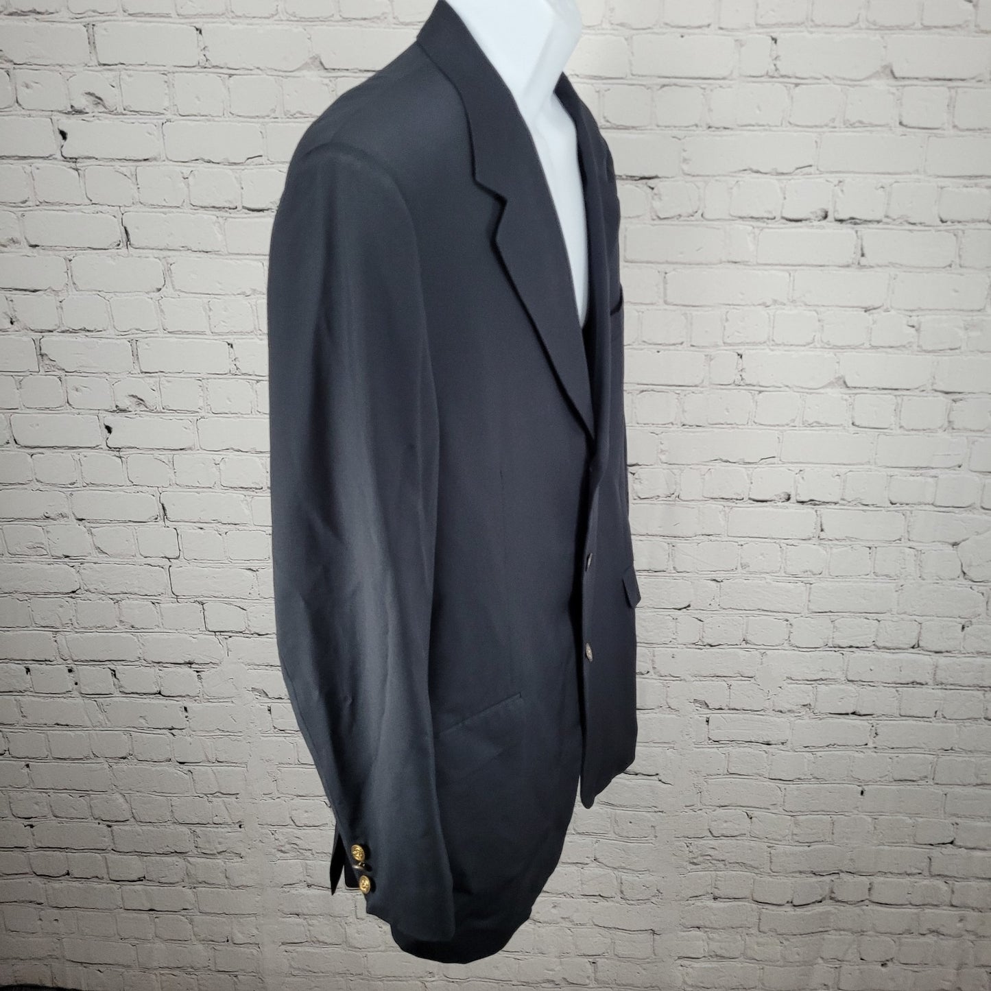 Canali Proposta Navy Blue 100% Wool 3 Button Notch Lapel Blazer Italy 54L US 44L
