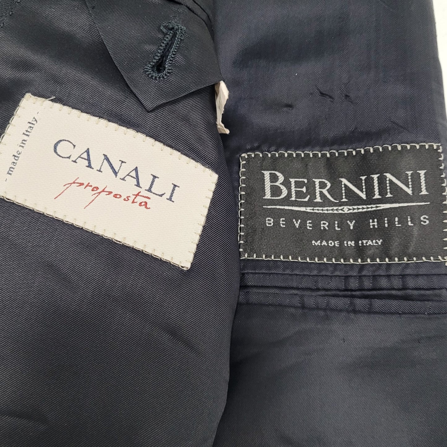 Canali Proposta Navy Blue 100% Wool 3 Button Notch Lapel Blazer Italy 54L US 44L