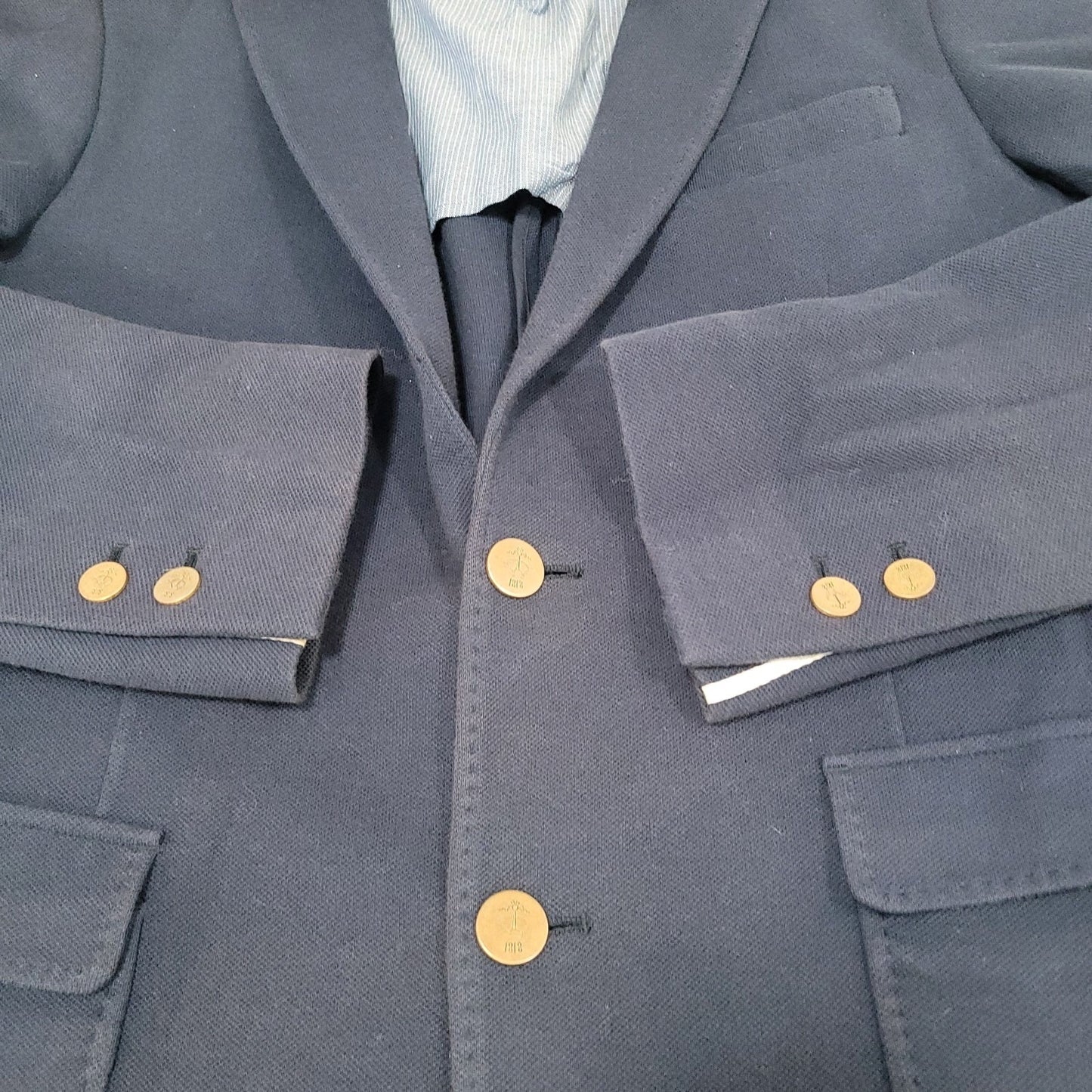Canali Proposta Navy Blue 100% Wool 3 Button Notch Lapel Blazer Italy 54L US 44L