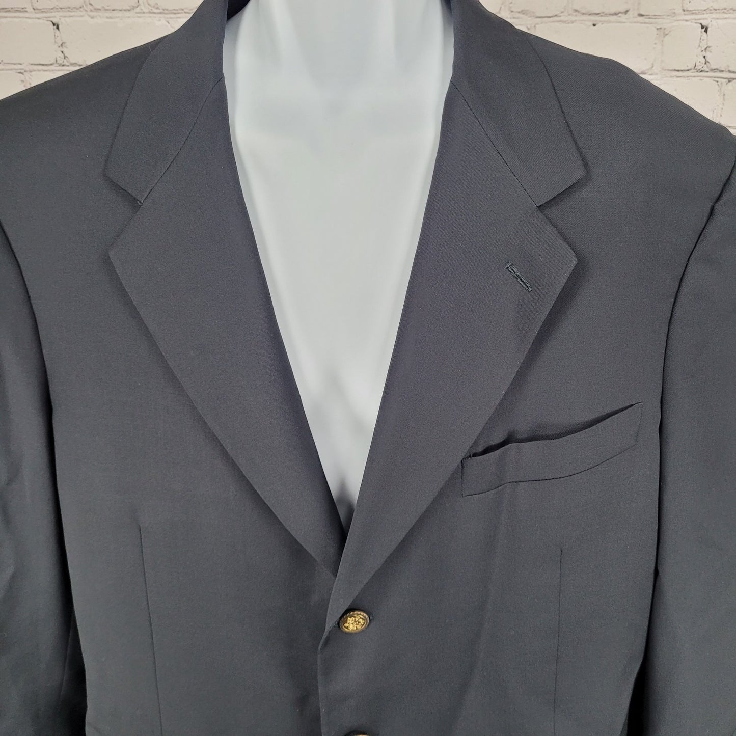 Canali Proposta Navy Blue 100% Wool 3 Button Notch Lapel Blazer Italy 54L US 44L