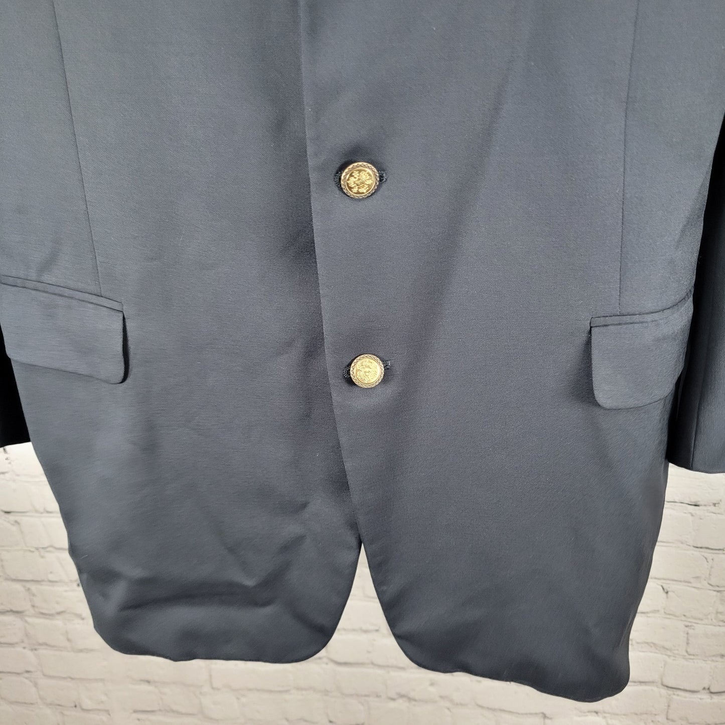 Canali Proposta Navy Blue 100% Wool 3 Button Notch Lapel Blazer Italy 54L US 44L