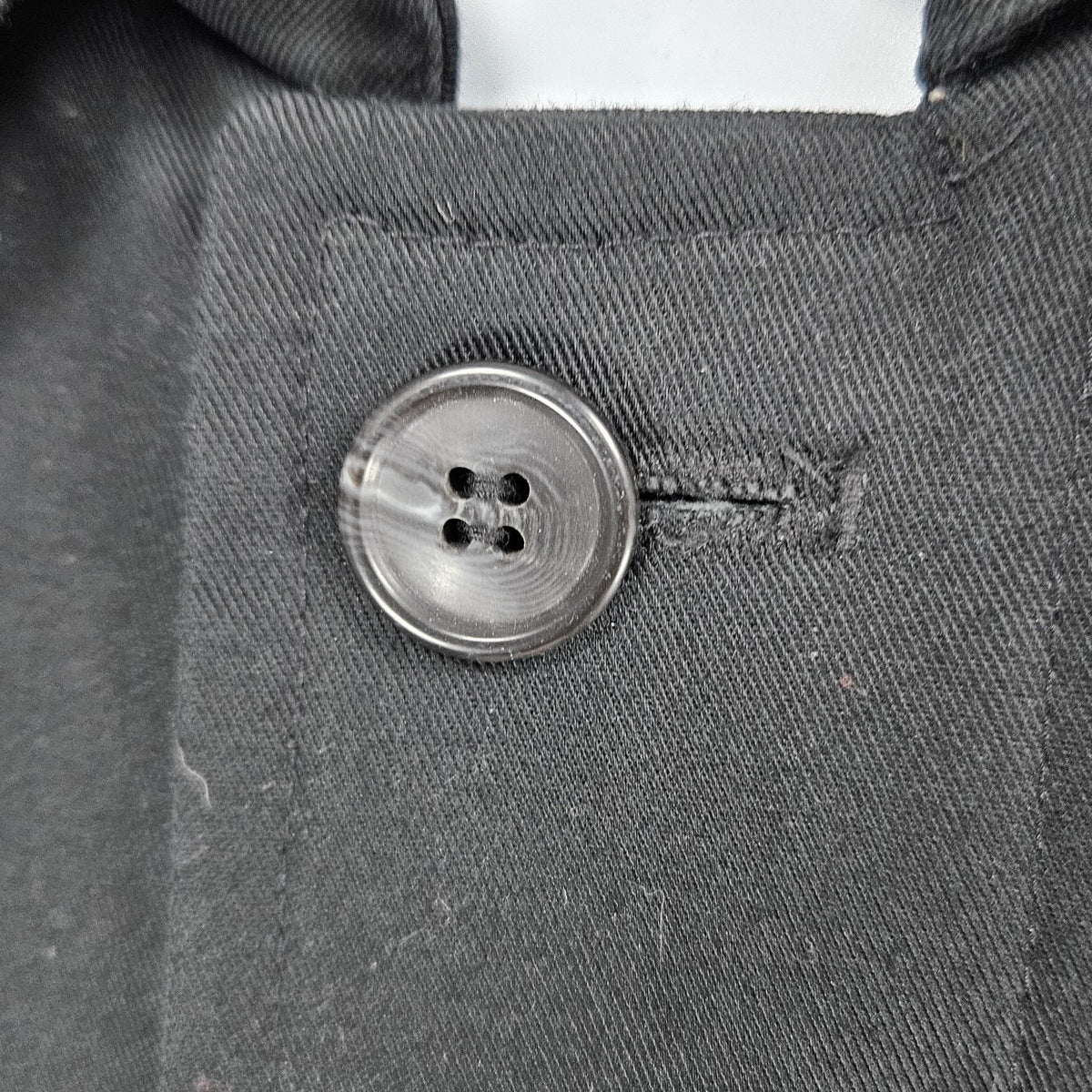 Bill Blass 3000 Black Removable Faux Fur Bodywarmer Buttoned Trench Coat 42L