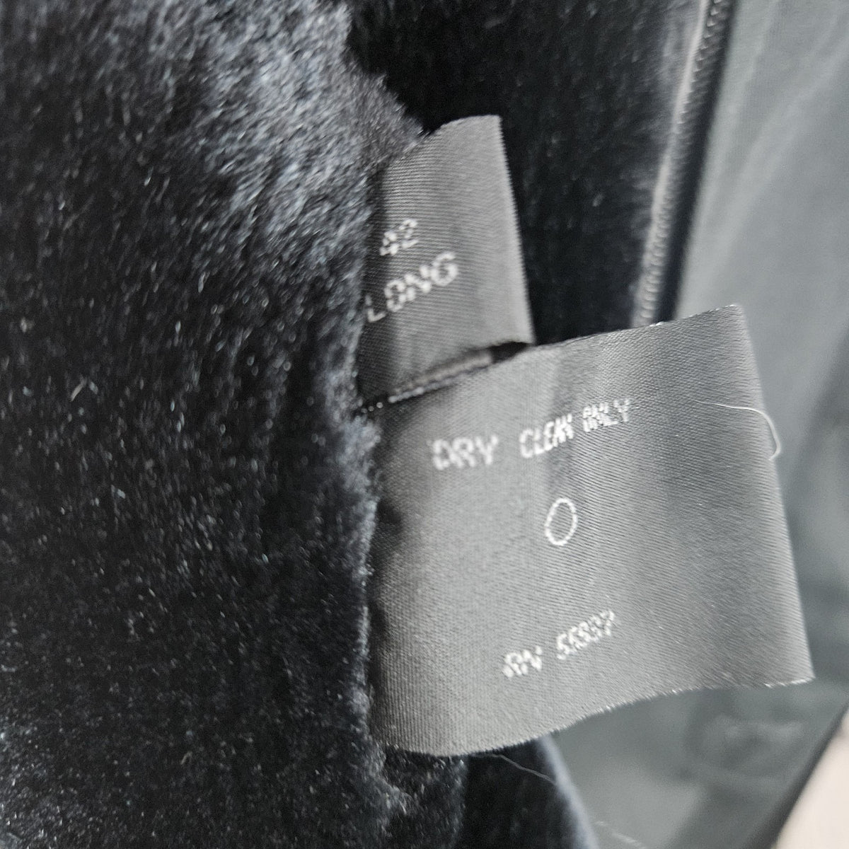 Bill Blass 3000 Black Removable Faux Fur Bodywarmer Buttoned Trench Coat 42L