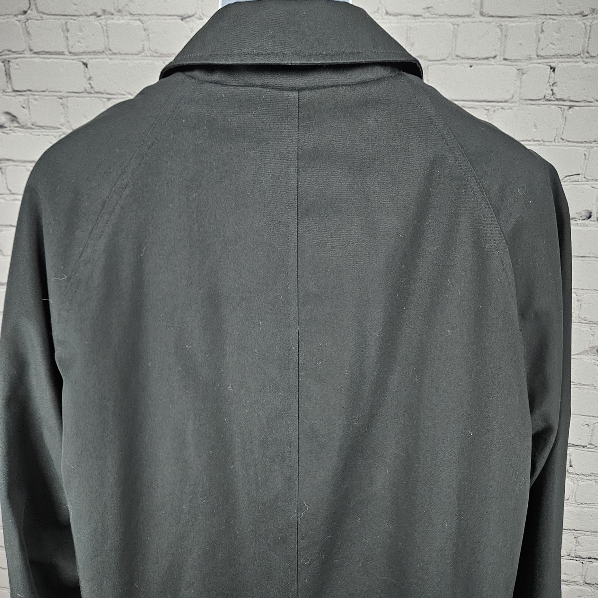 Bill Blass 3000 Black Removable Faux Fur Bodywarmer Buttoned Trench Coat 42L