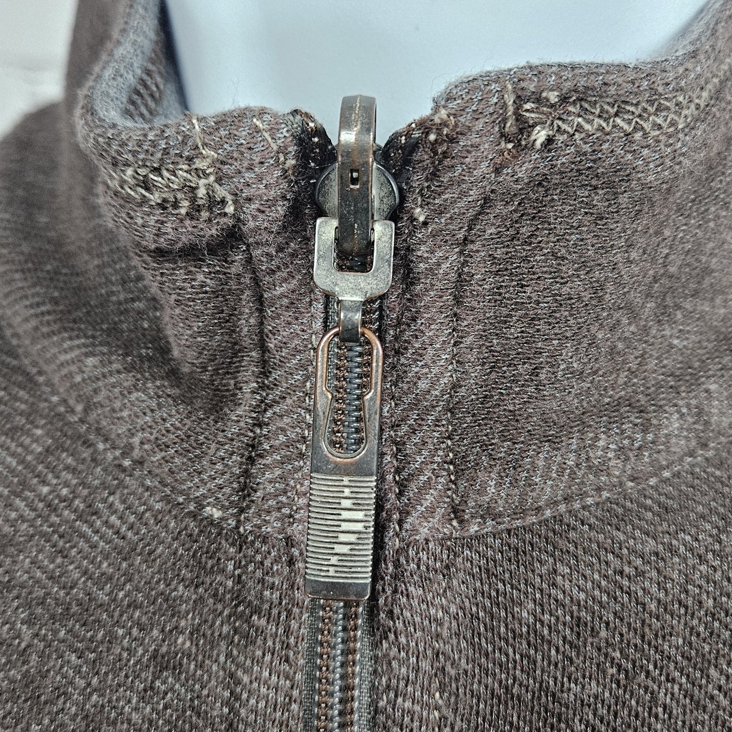 Tommy Bahama Brown 1/4 Zip Mock Neck Long Sleeve Pullover Sweatshirt Jacket XL
