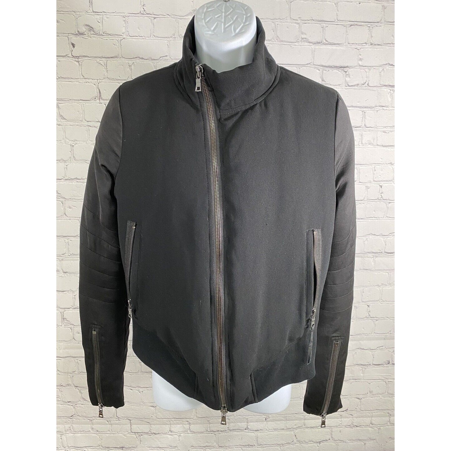 Hudson Back Full Zip Long Zipper Sleeve Zip Pockets Dual Fabric Jacket Men’s 40