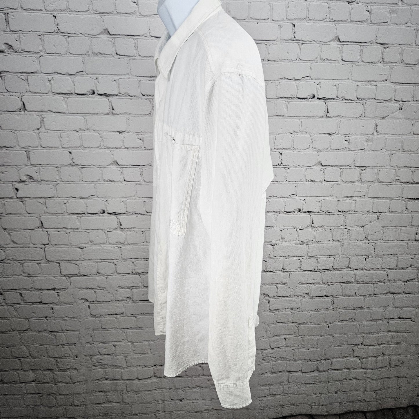 The North Face Ivory White Snap Up Vented Back Lightweight Long Sleeve Shirt XXL