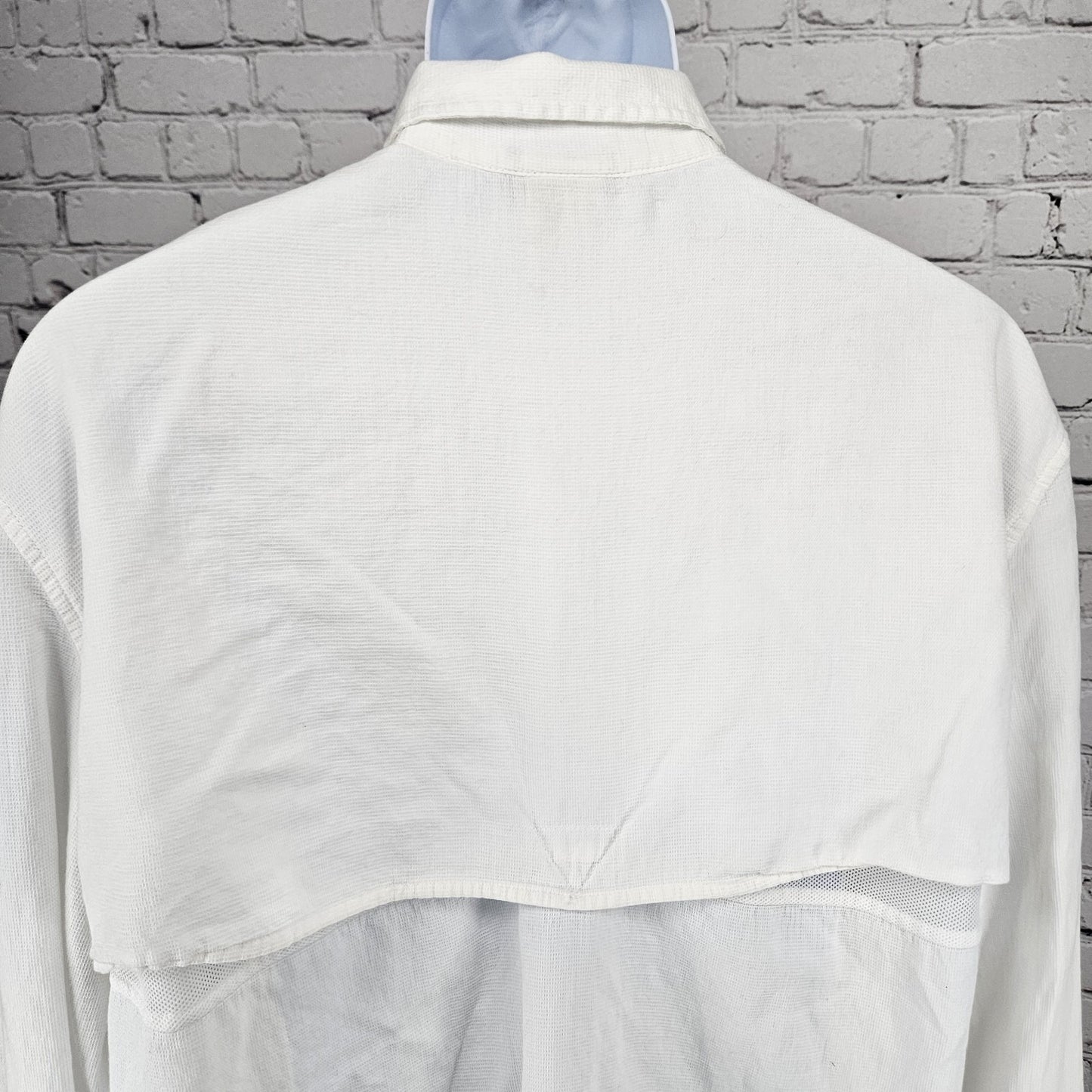 The North Face Ivory White Snap Up Vented Back Lightweight Long Sleeve Shirt XXL