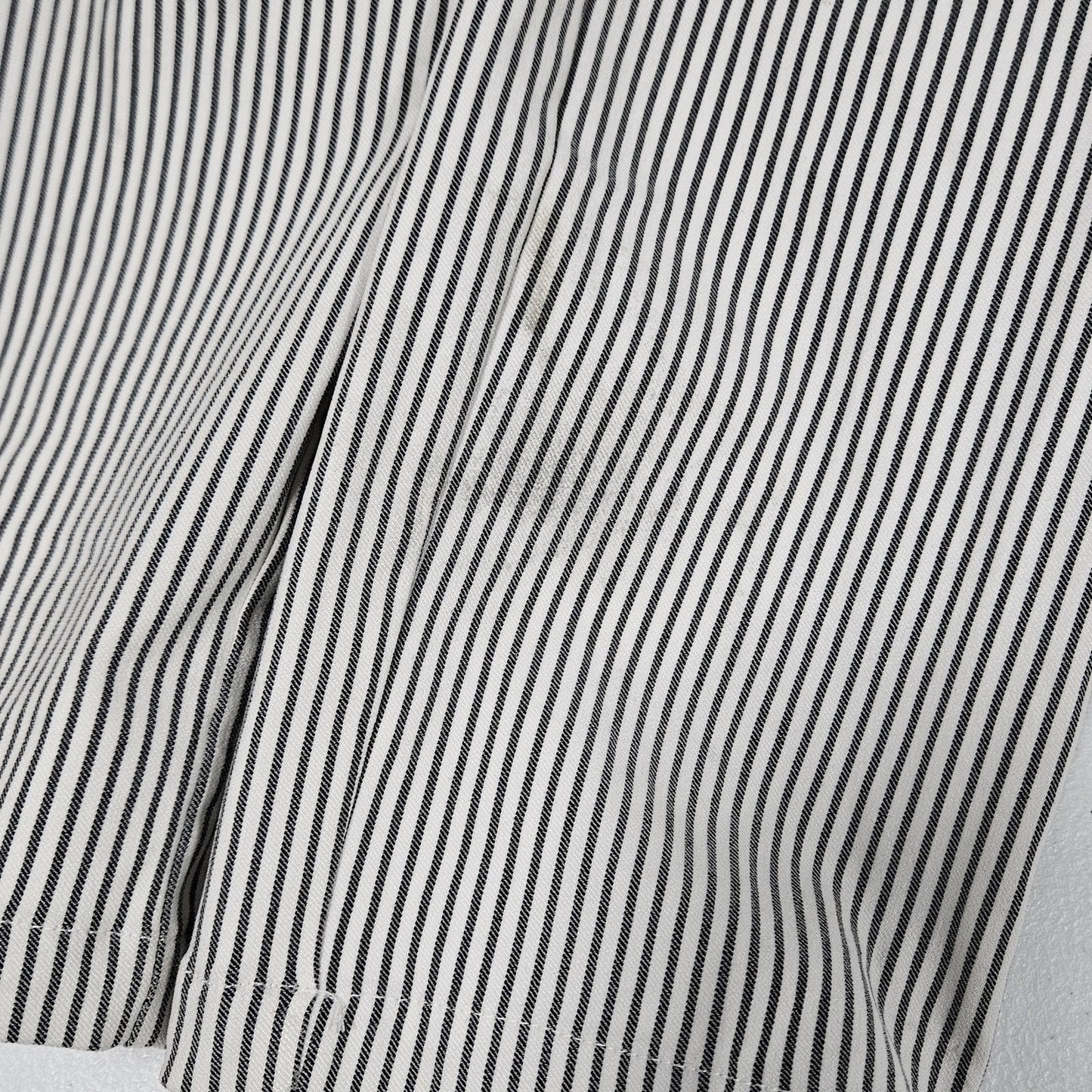 Adrianna Papell Ivory Grey Striped Full Pant Suit 2 Piece Set XS 4 (26x27)