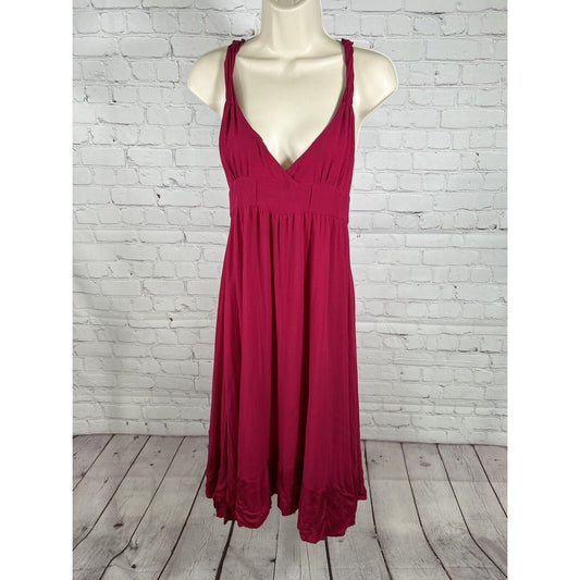 French Connection Pink 100% Silk Racerback Lined Back Zip Dress Women’s 2