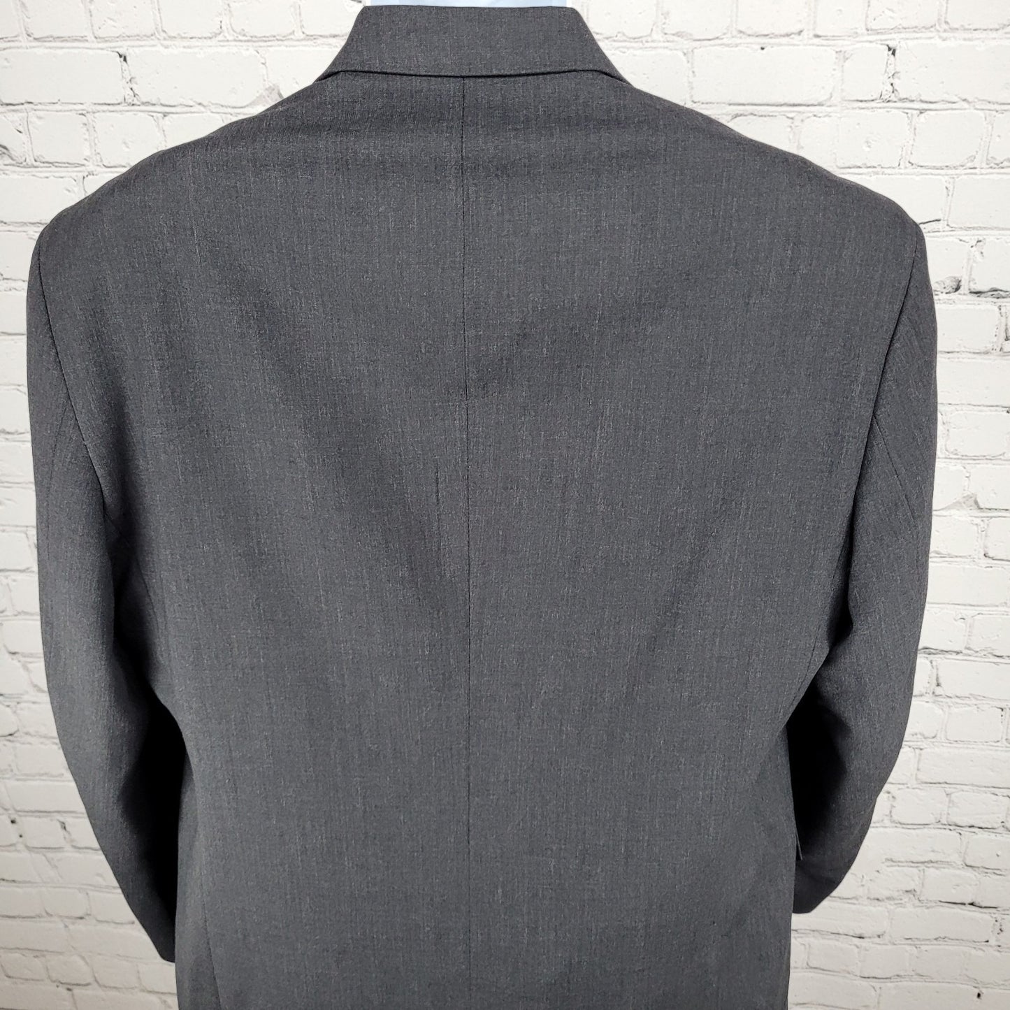 Versini Dark Grey 100% Wool 3 Button Blazer Full Two Piece Suit 42S 36W (36x28)