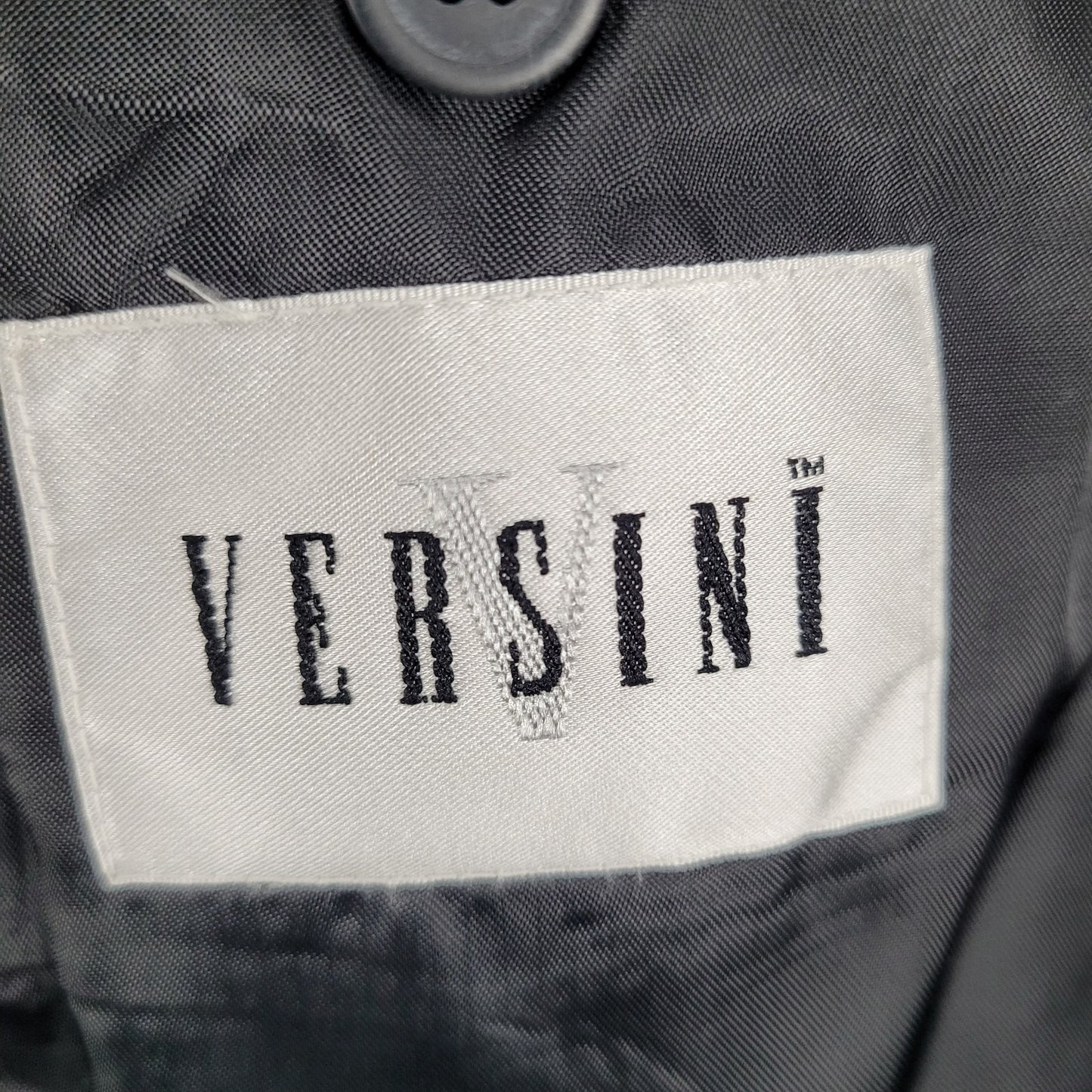 Versini Dark Grey 100% Wool 3 Button Blazer Full Two Piece Suit 42S 36W (36x28)