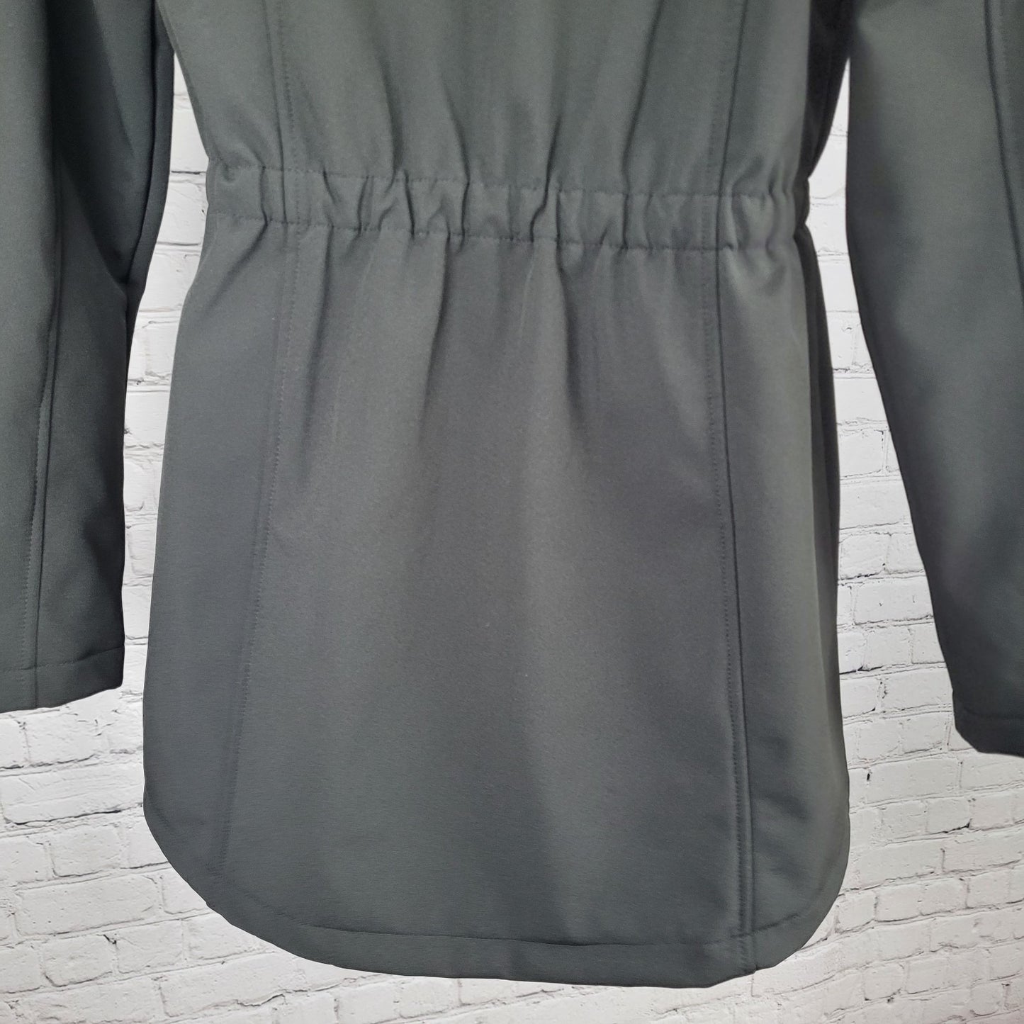 Ralph Lauren Black Label Black Hooded Fleece Lined Zip Soft Shell Jacket Medium