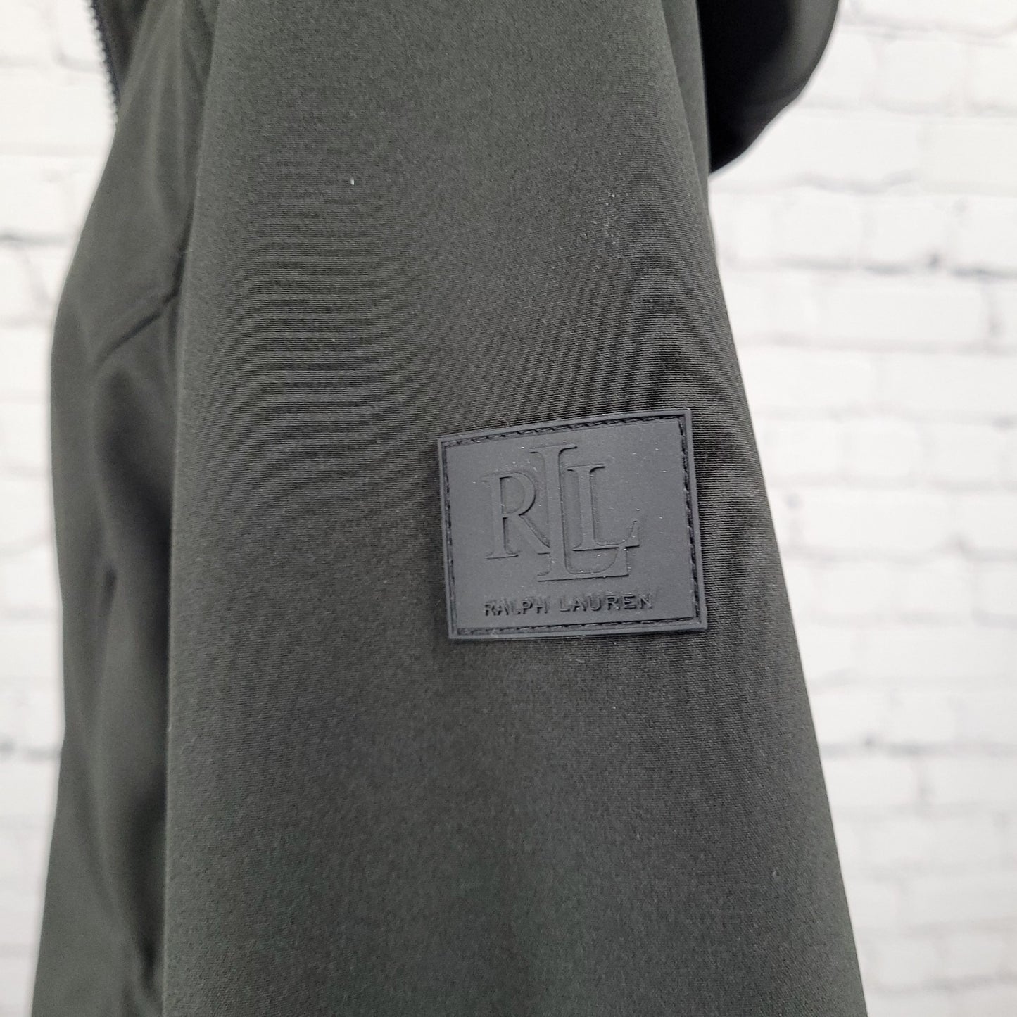 Ralph Lauren Black Label Black Hooded Fleece Lined Zip Soft Shell Jacket Medium