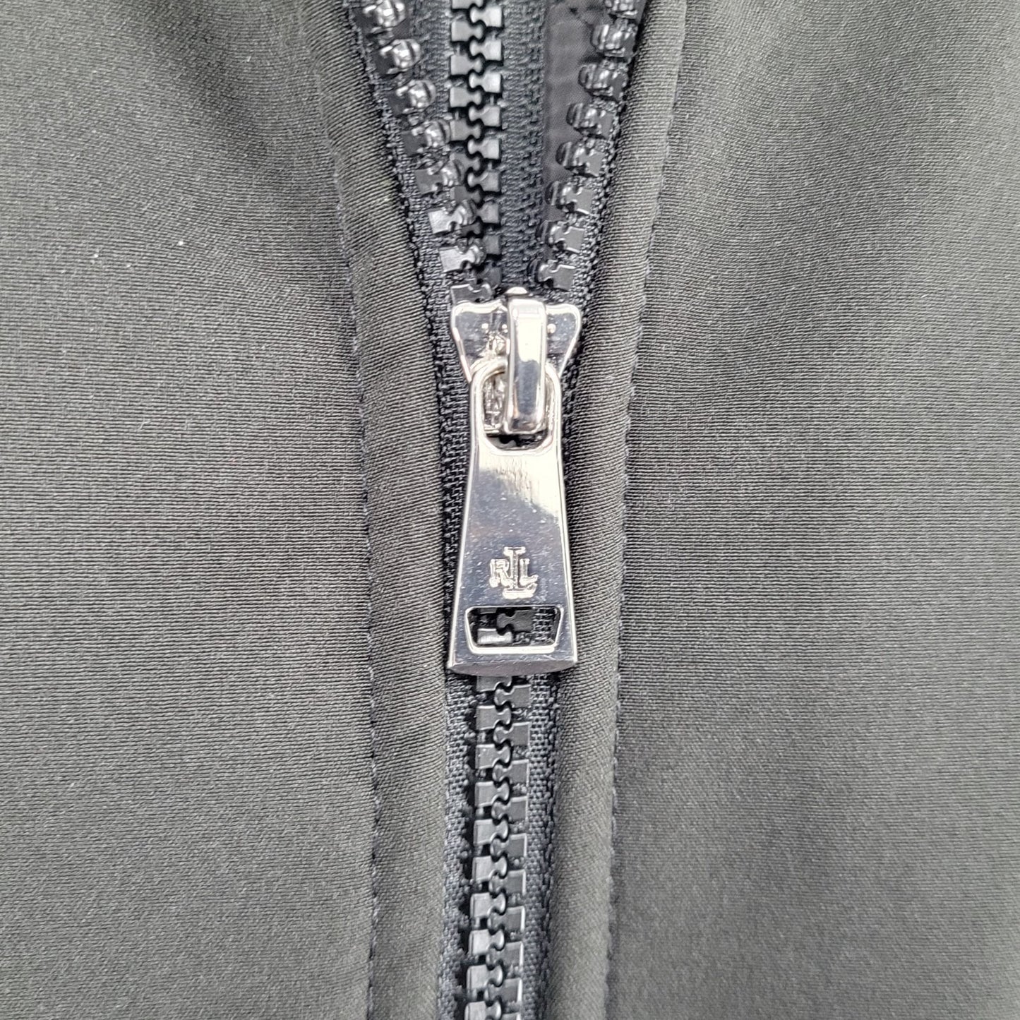 Ralph Lauren Black Label Black Hooded Fleece Lined Zip Soft Shell Jacket Medium