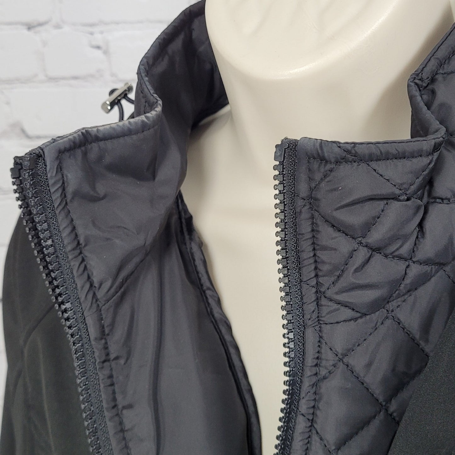 Ralph Lauren Black Label Black Hooded Fleece Lined Zip Soft Shell Jacket Medium