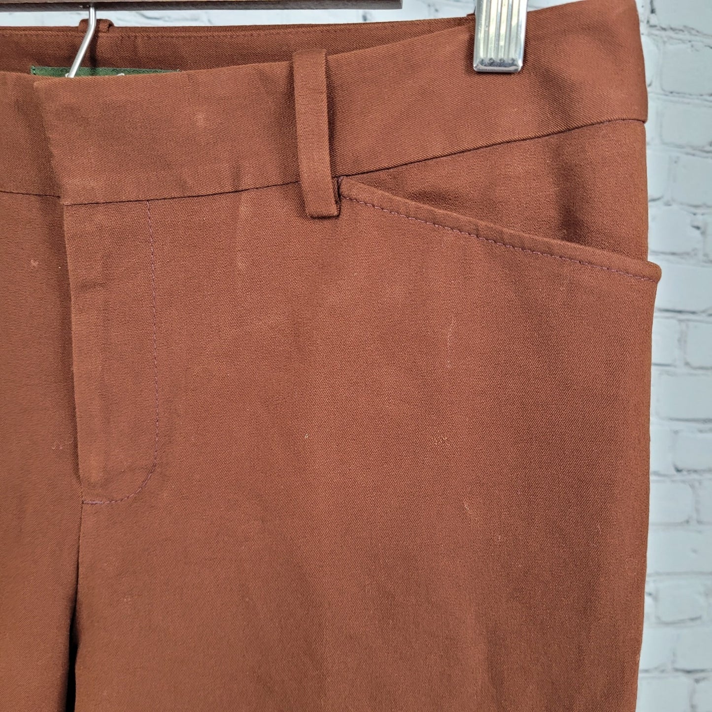 Eddie Bauer Brown Cotton Stretch Mid Rise Straight Leg Pants Size 8 (30x30)