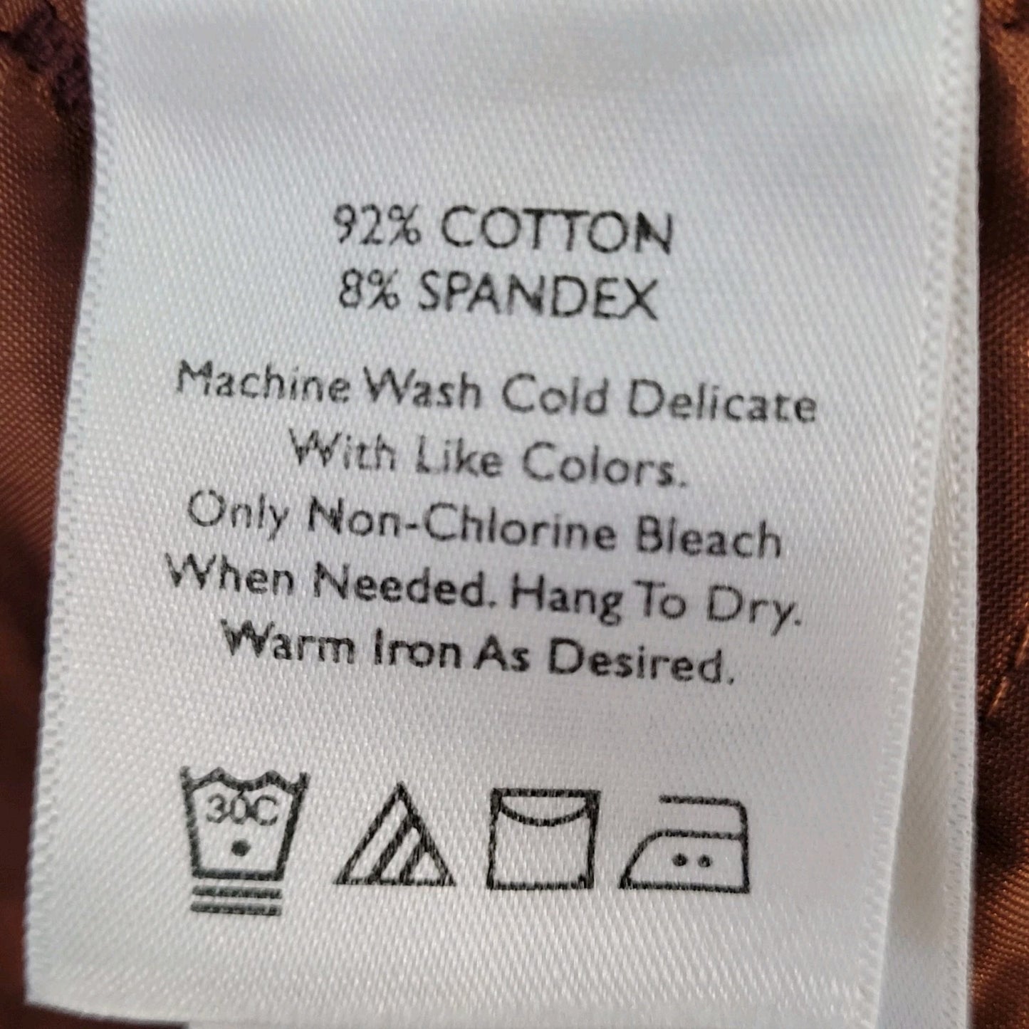 Eddie Bauer Brown Cotton Stretch Mid Rise Straight Leg Pants Size 8 (30x30)