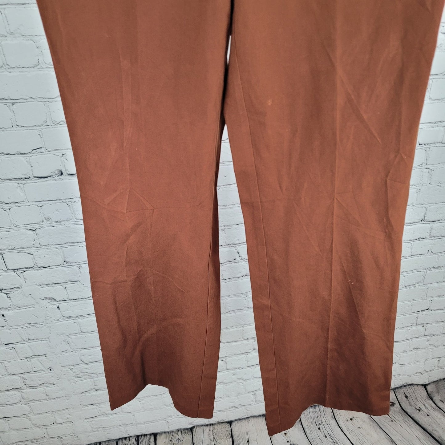 Eddie Bauer Brown Cotton Stretch Mid Rise Straight Leg Pants Size 8 (30x30)