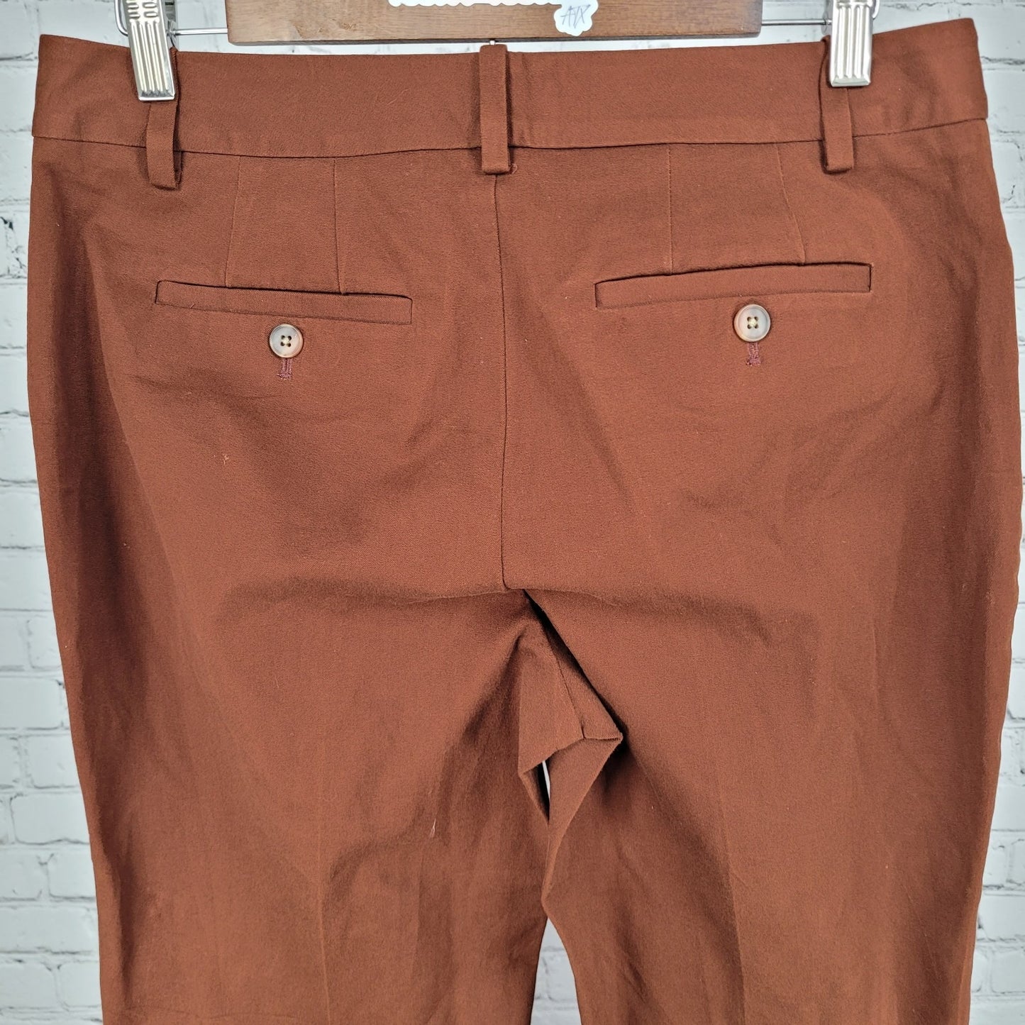 Eddie Bauer Brown Cotton Stretch Mid Rise Straight Leg Pants Size 8 (30x30)