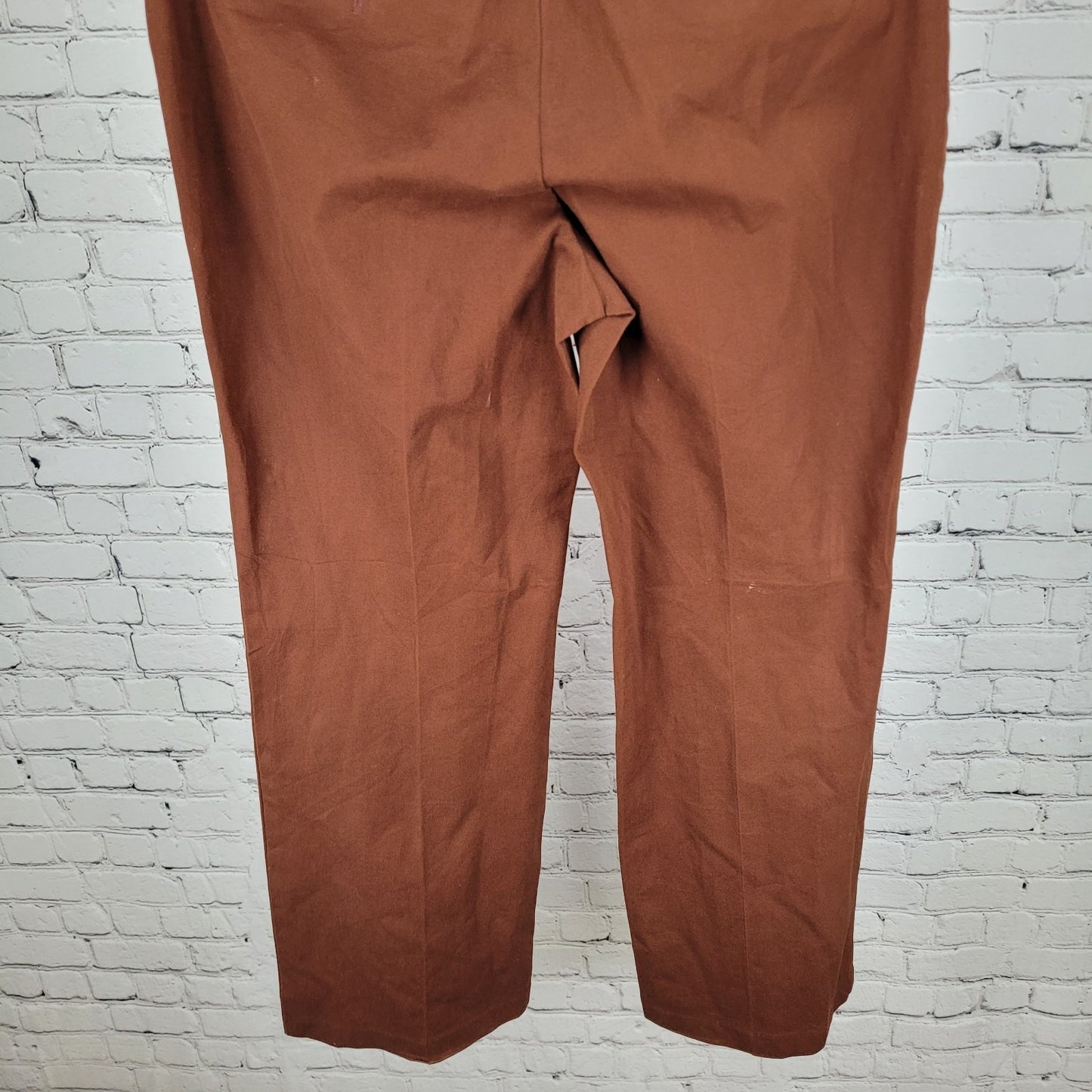 Eddie Bauer Brown Cotton Stretch Mid Rise Straight Leg Pants Size 8 (30x30)