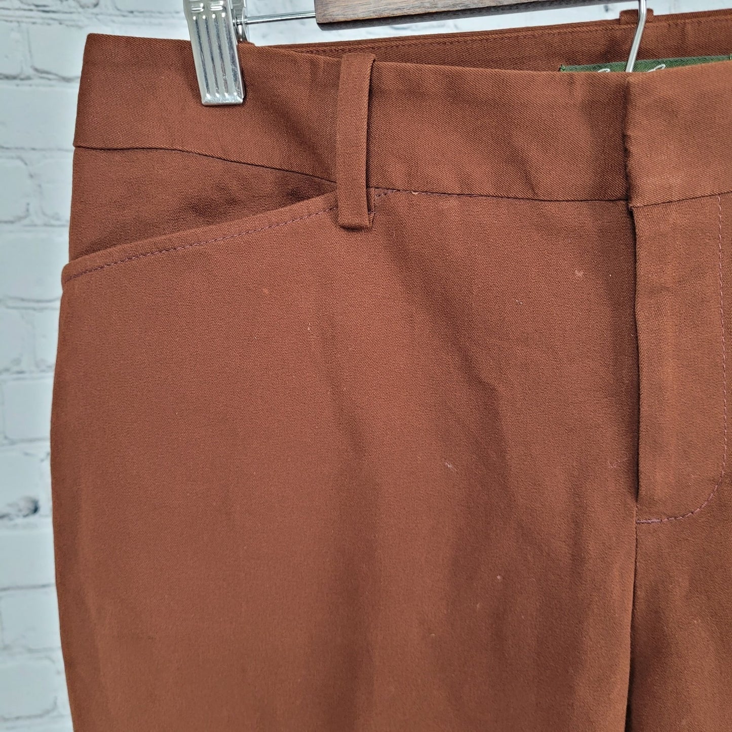 Eddie Bauer Brown Cotton Stretch Mid Rise Straight Leg Pants Size 8 (30x30)