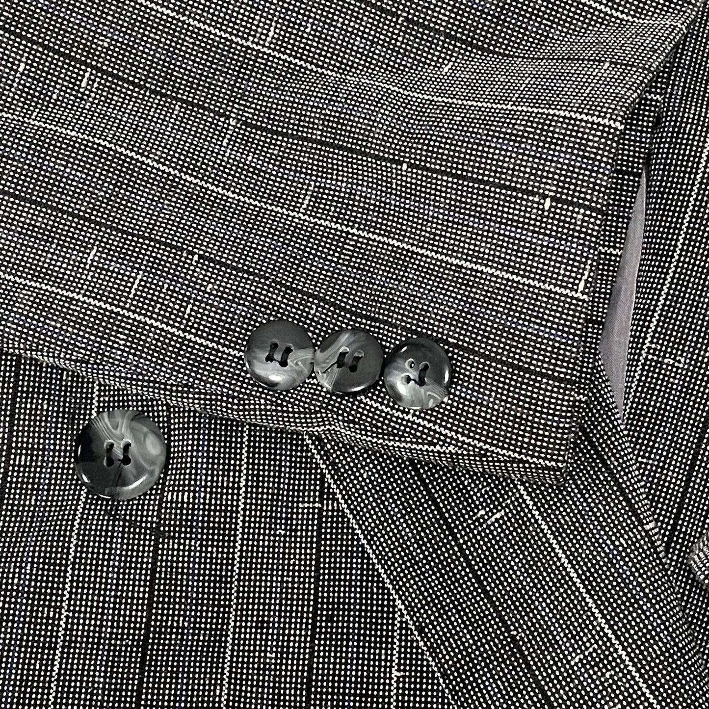 Officer Gentleman Grey Striped Buttoned Ventless Blazer Sports Coat Size XL