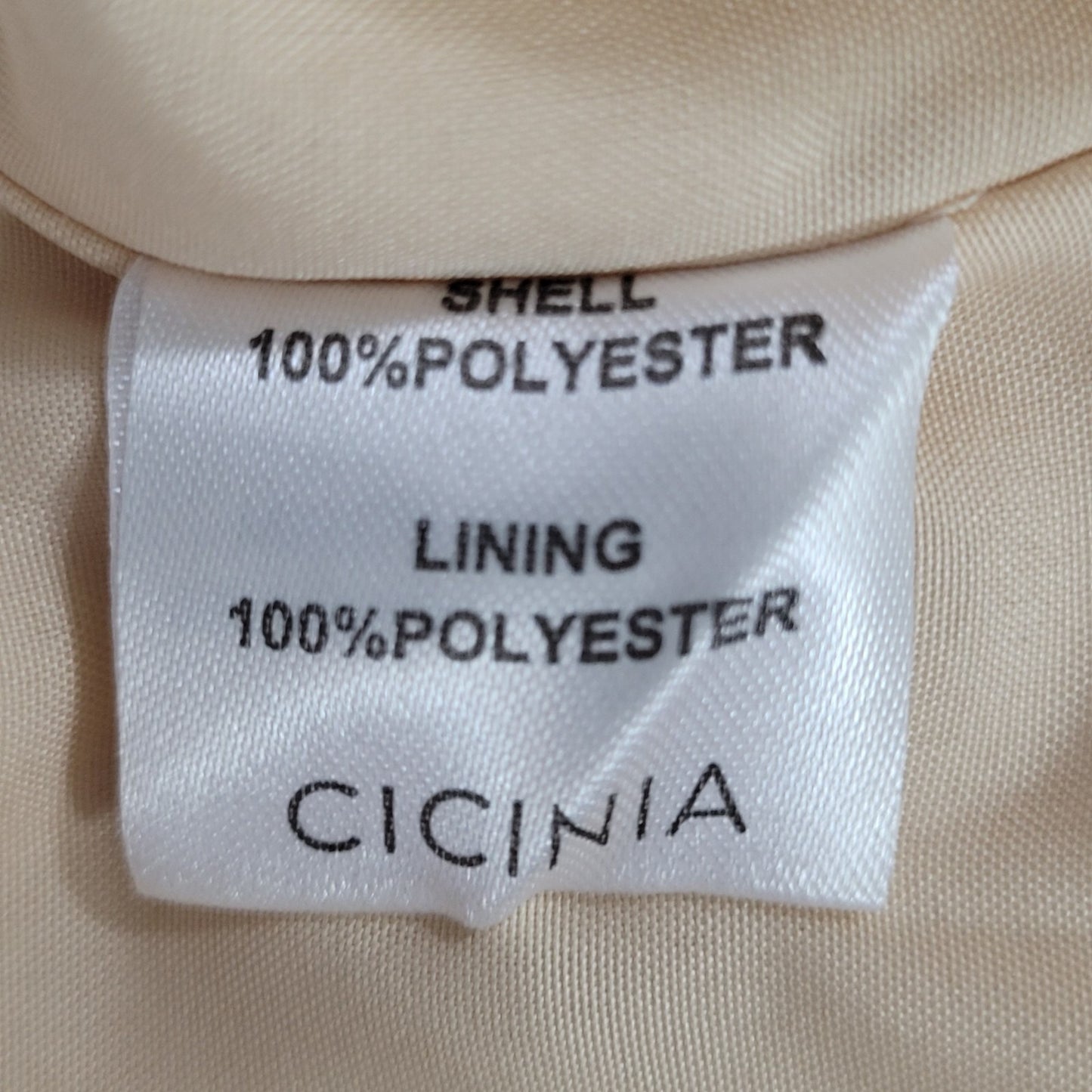 NWT Cicinia Cream Chiffon Lilah Flutter Sleeve Empire Waist Dress Gown Size 4