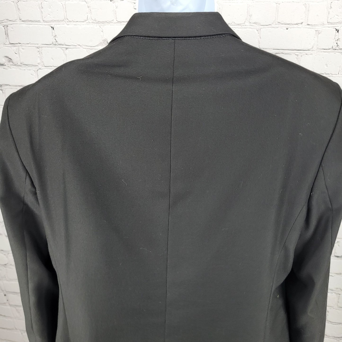 Zara Man Black 1 Button Double Vented Notch Blazer Sport Coat Formal Jacket 40