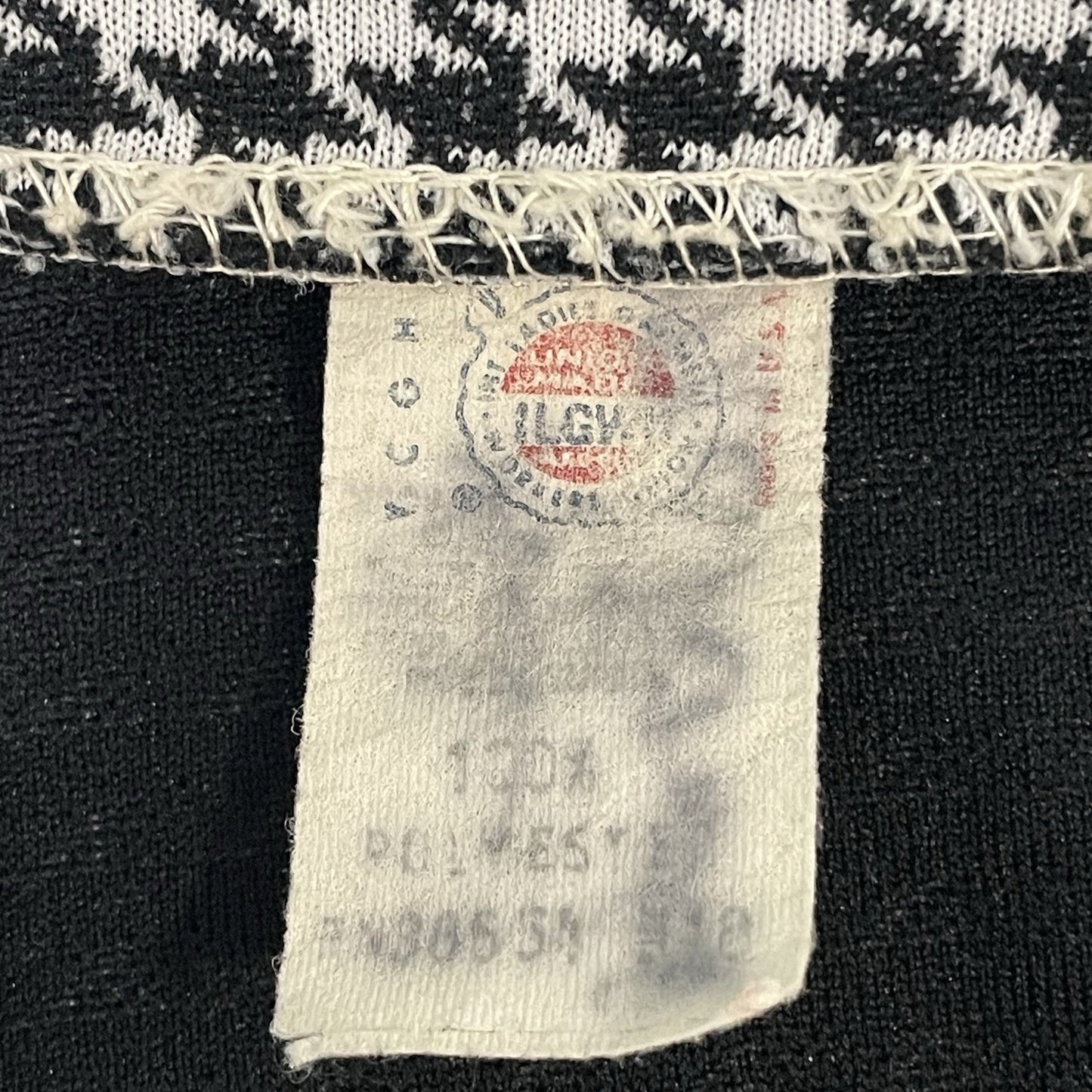 VTG Unbranded Black & White Houndstooth Skirt USA Made Size Medium M (33x26)