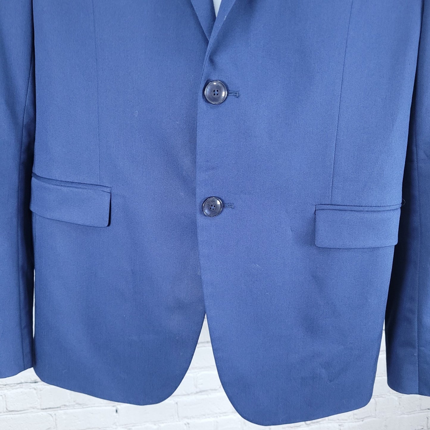 Zara Man Blue Wool Comfort AW'16 Stretch 2 Button Blazer Sport Coat Size 42